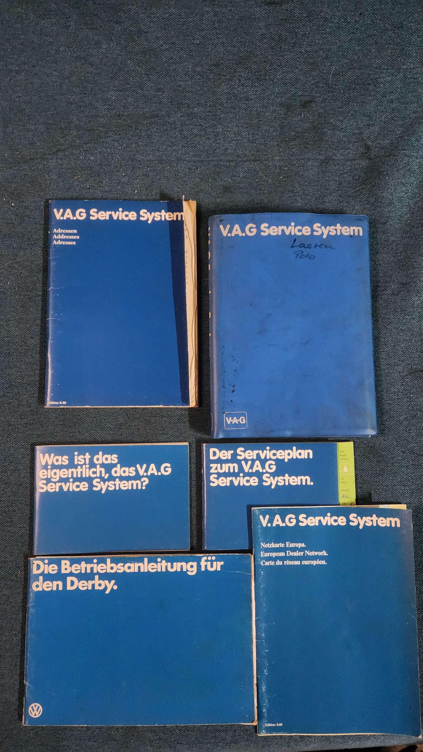 Derby Operating Instructions User Manual Service Booklet On-board Folder