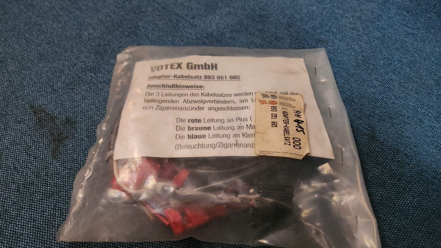 Votex Radio Adapter Cable Set Universal NOS 893851685 A1