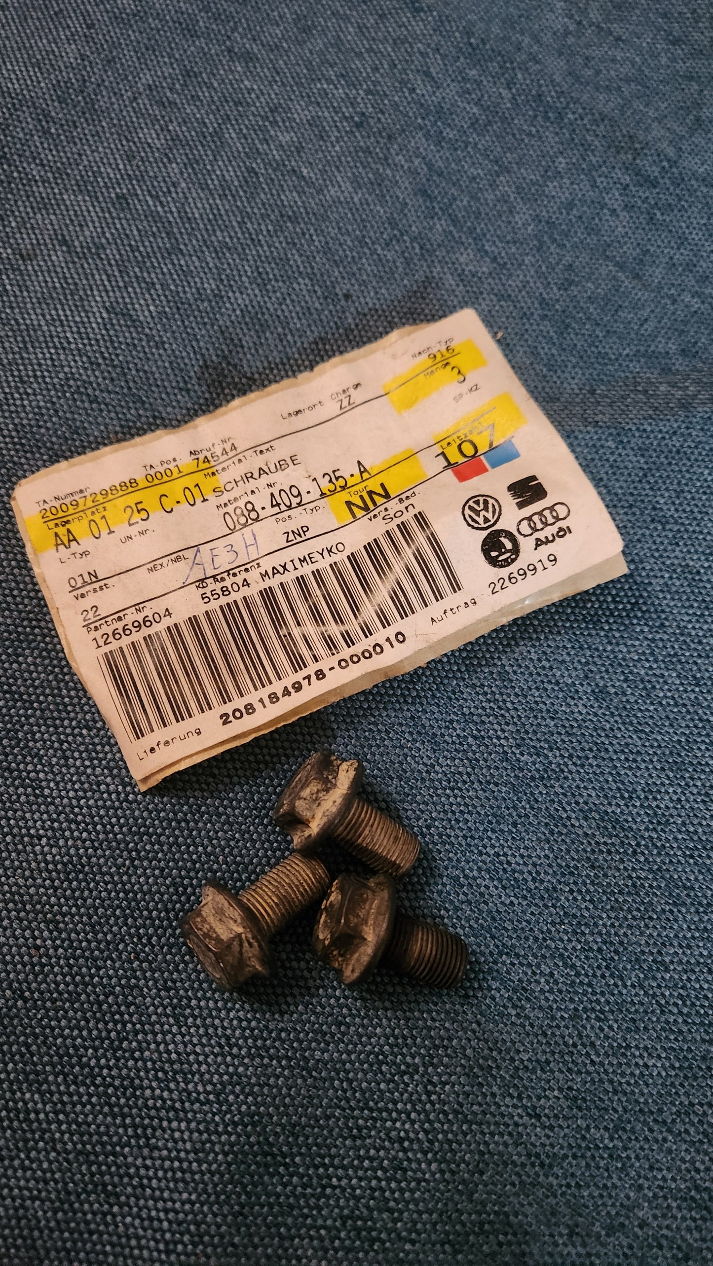 Audi 100 200 Quattro Avant C3 C4 Schraube Nos 088409135