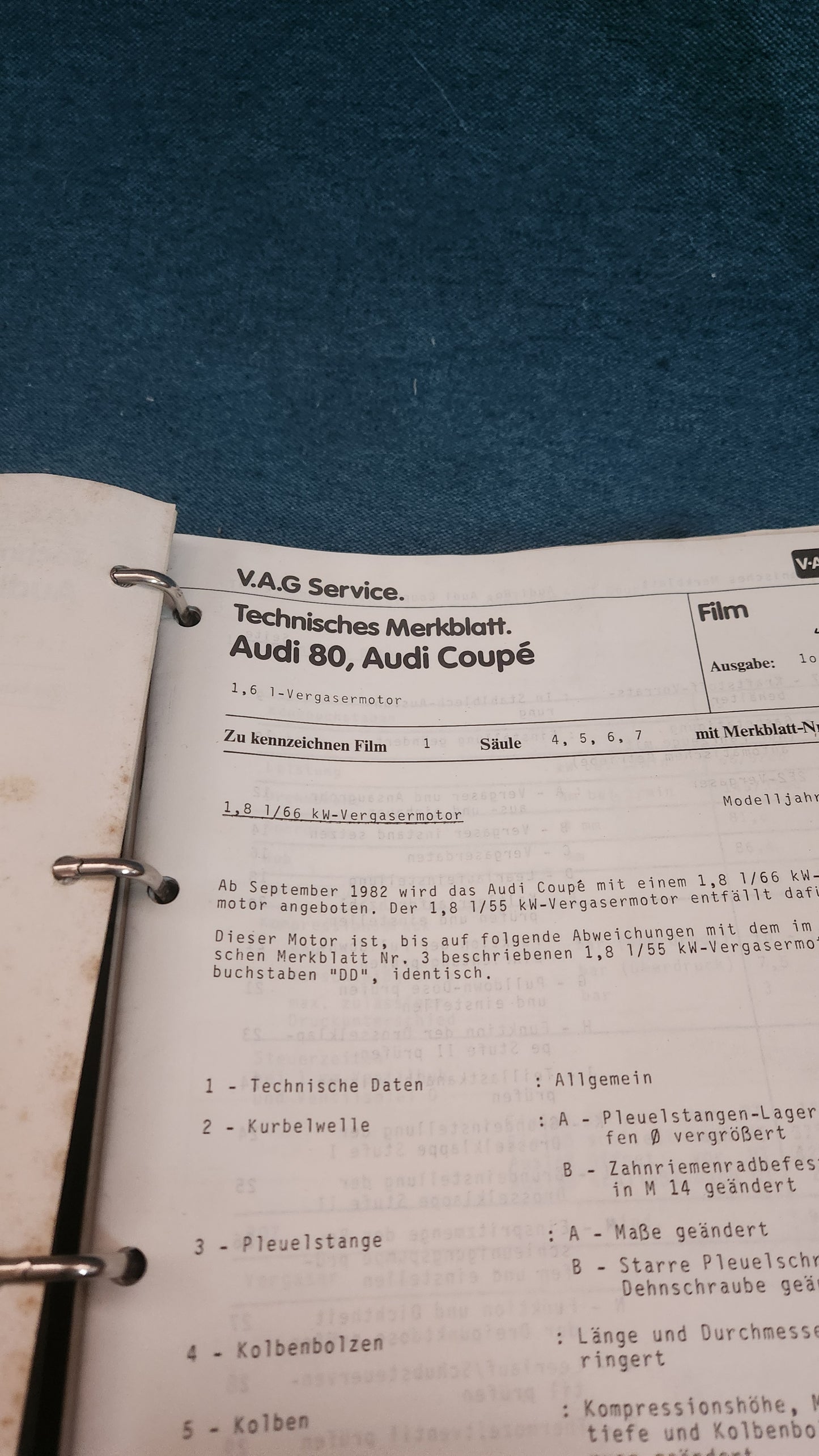 Audi 80 B2 Typ 81/85 Coupe Quattro 100/200 C3 Reparaturleitfaden Werkstattbuch