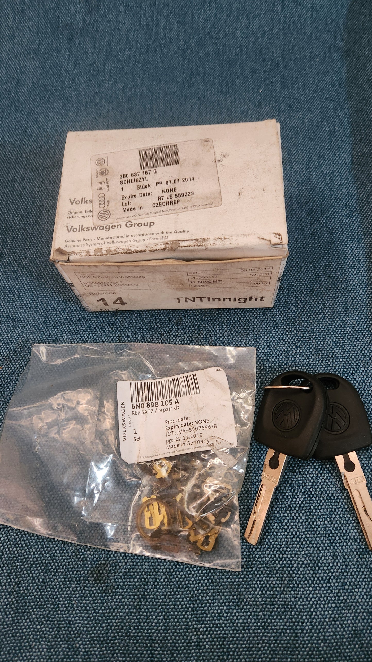 Key set Polo 6N 6N0898105A Nos G8