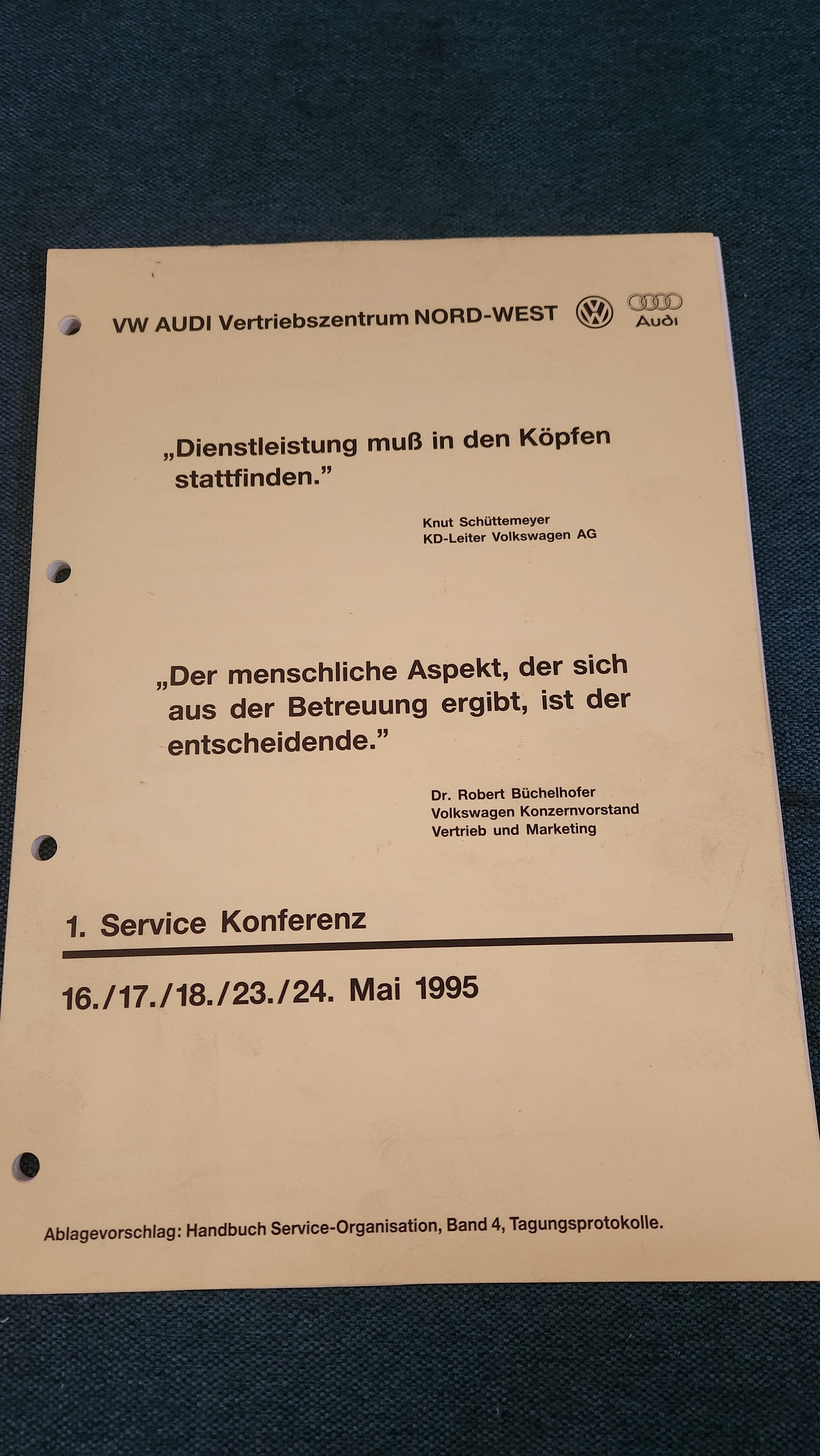 Service Konferenz  Werkstattbuch