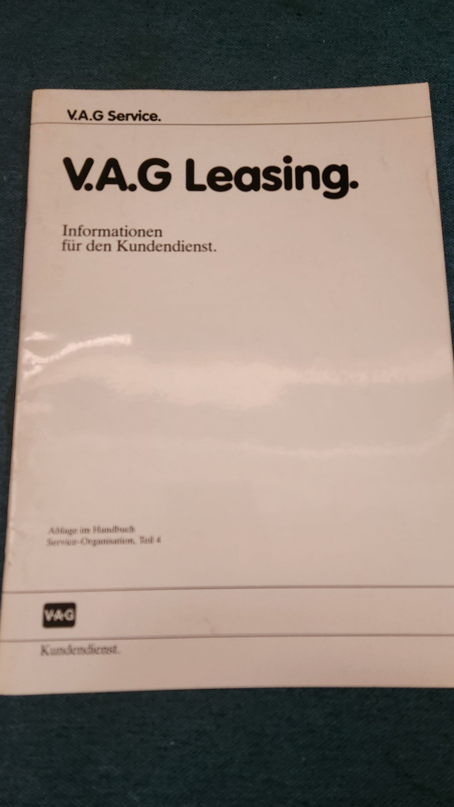 VAG Leasing Workshop Manual