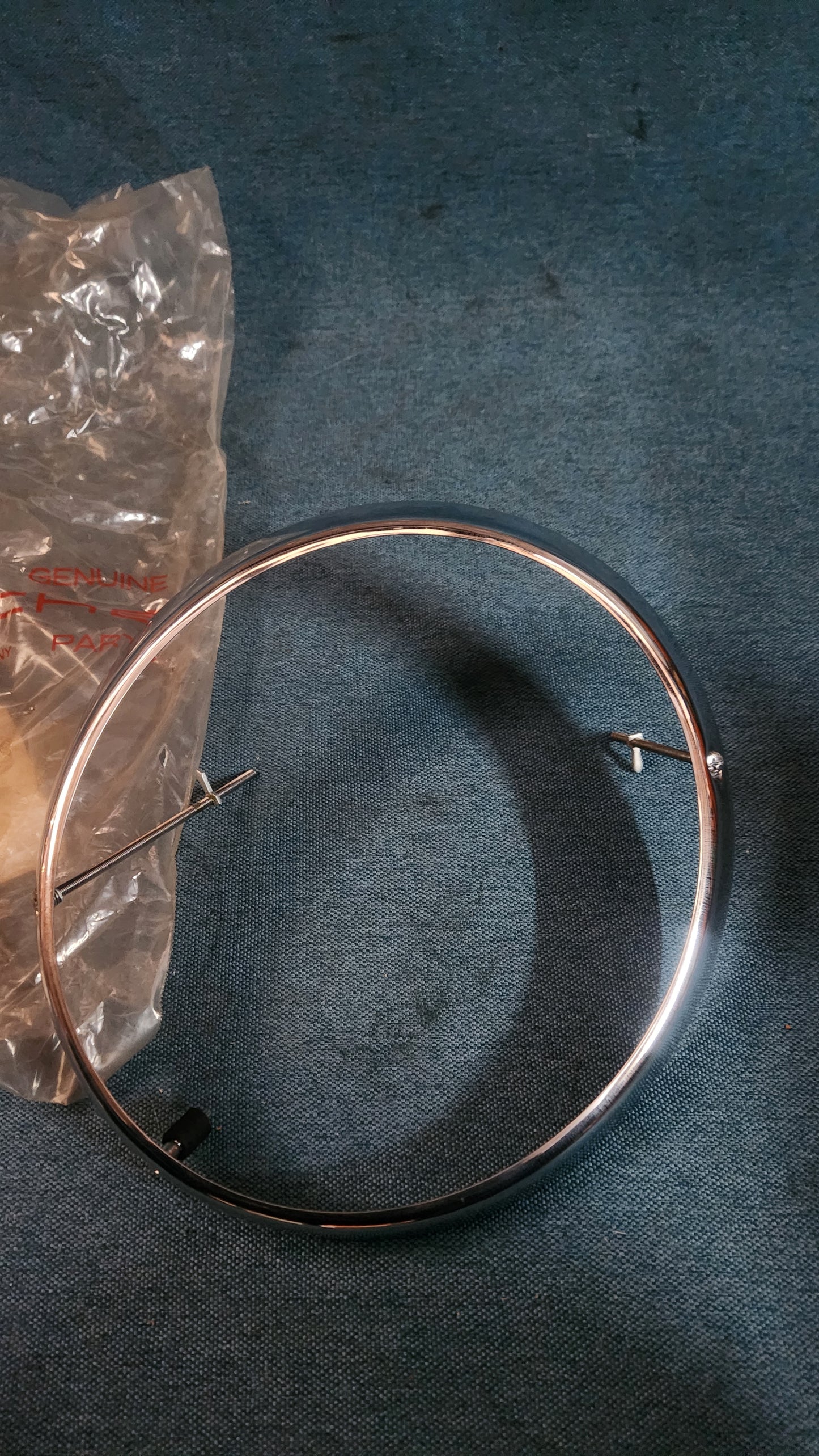 Porsche 911 Scheinwerferabdeckung Chrom Scheinwerferring 90163110200 Nos E8