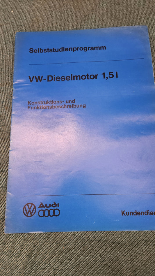 Vw 1.5L Dieselmotor Selbststudienprogramm Werkstattbuch Reparaturleitfaden
