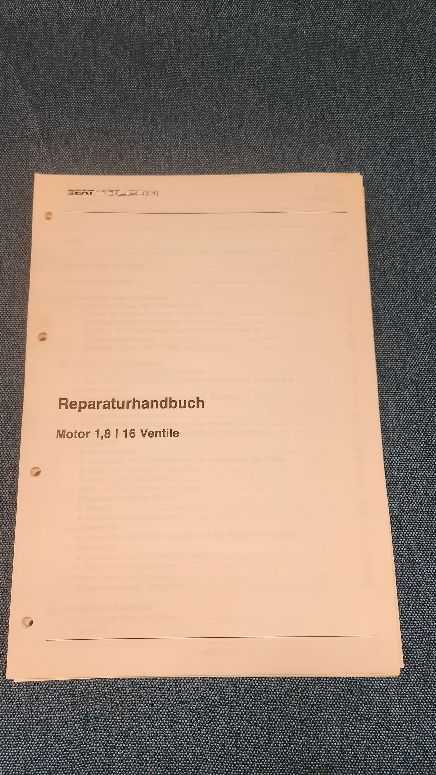 Repair manual, workshop manual