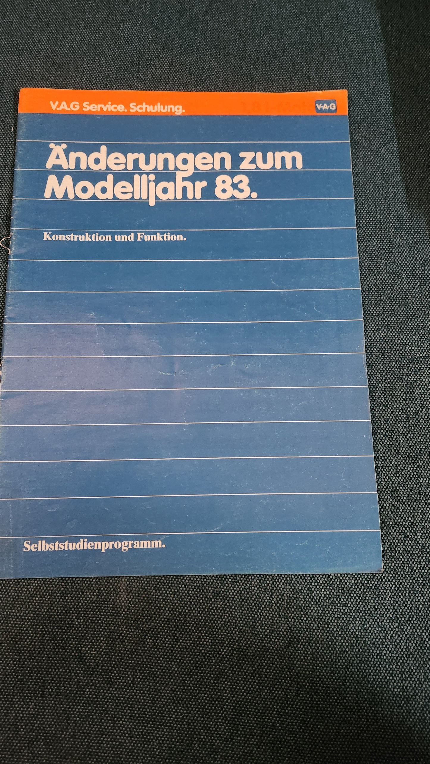 Änderung zum Modelljahr 83  Selbststudienpogramm Nr. 45 Werkstattbuch Reparaturleitfaden
