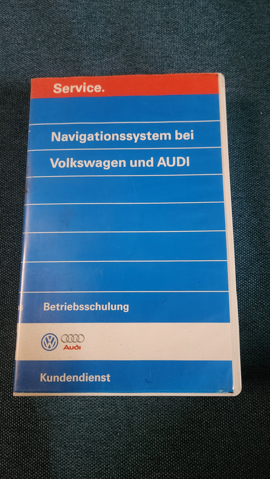 Navigation system for Volkswagen and Audi repair manual workshop video VHS