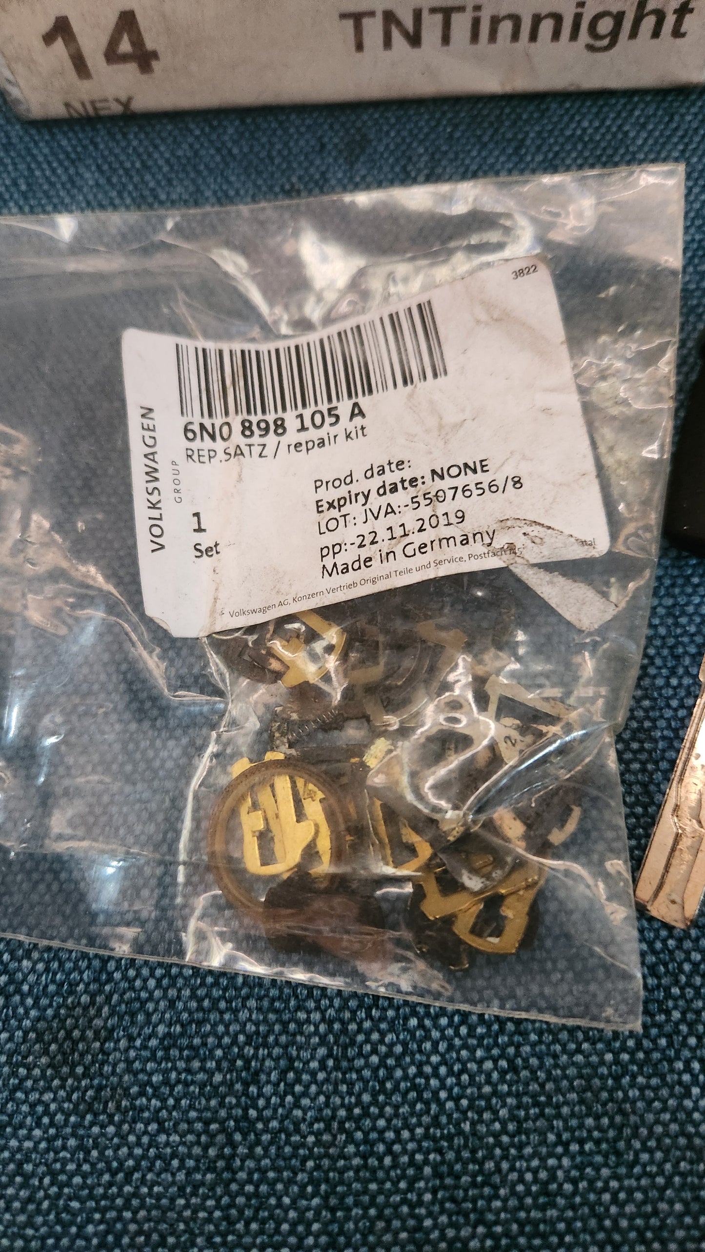 Key set Polo 6N 6N0898105A Nos G8