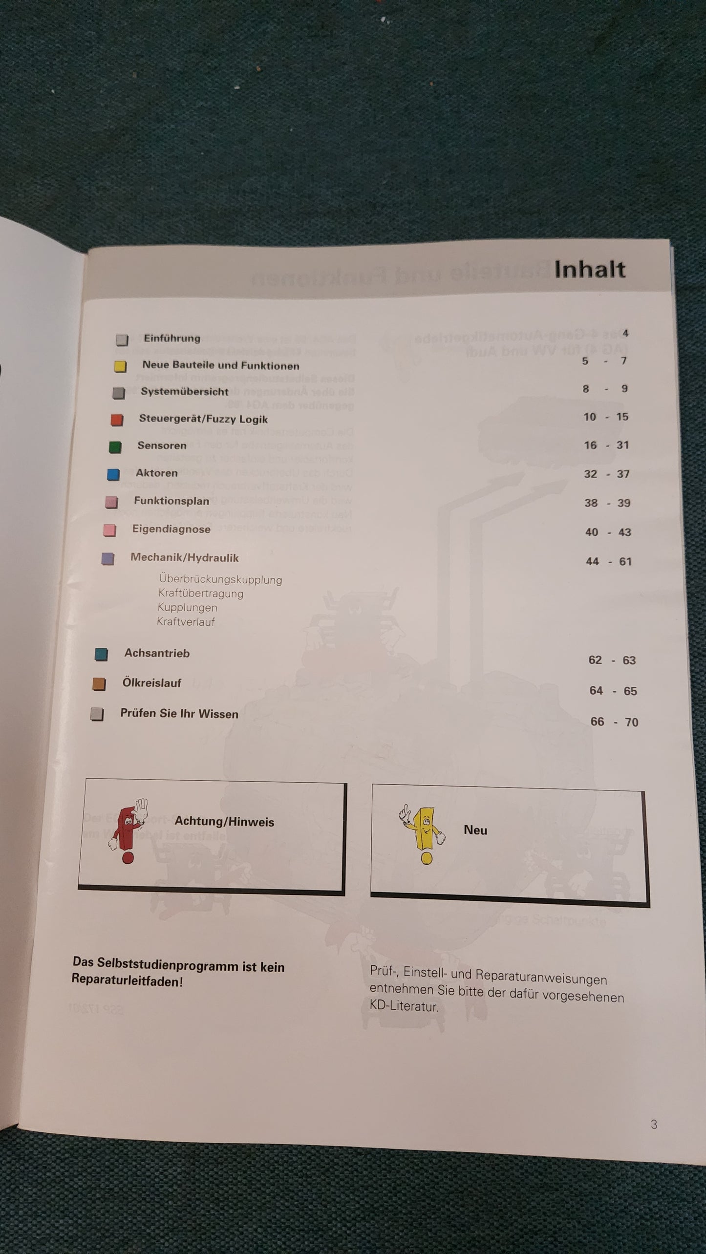 Automatic Transmission Model Year 95 Self-Study Program No. 172 Repair Manual Workshop Manual