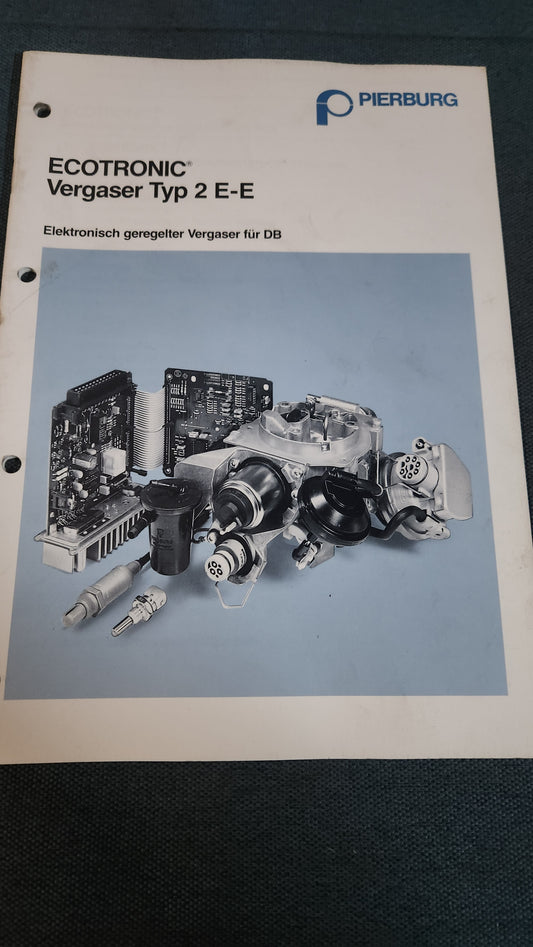 Ecotronic Vergaser Typ 2 E-E Elektronisch geregelter Vergaser für DB Pierburg Reparaturleitfaden Werkstattbuch