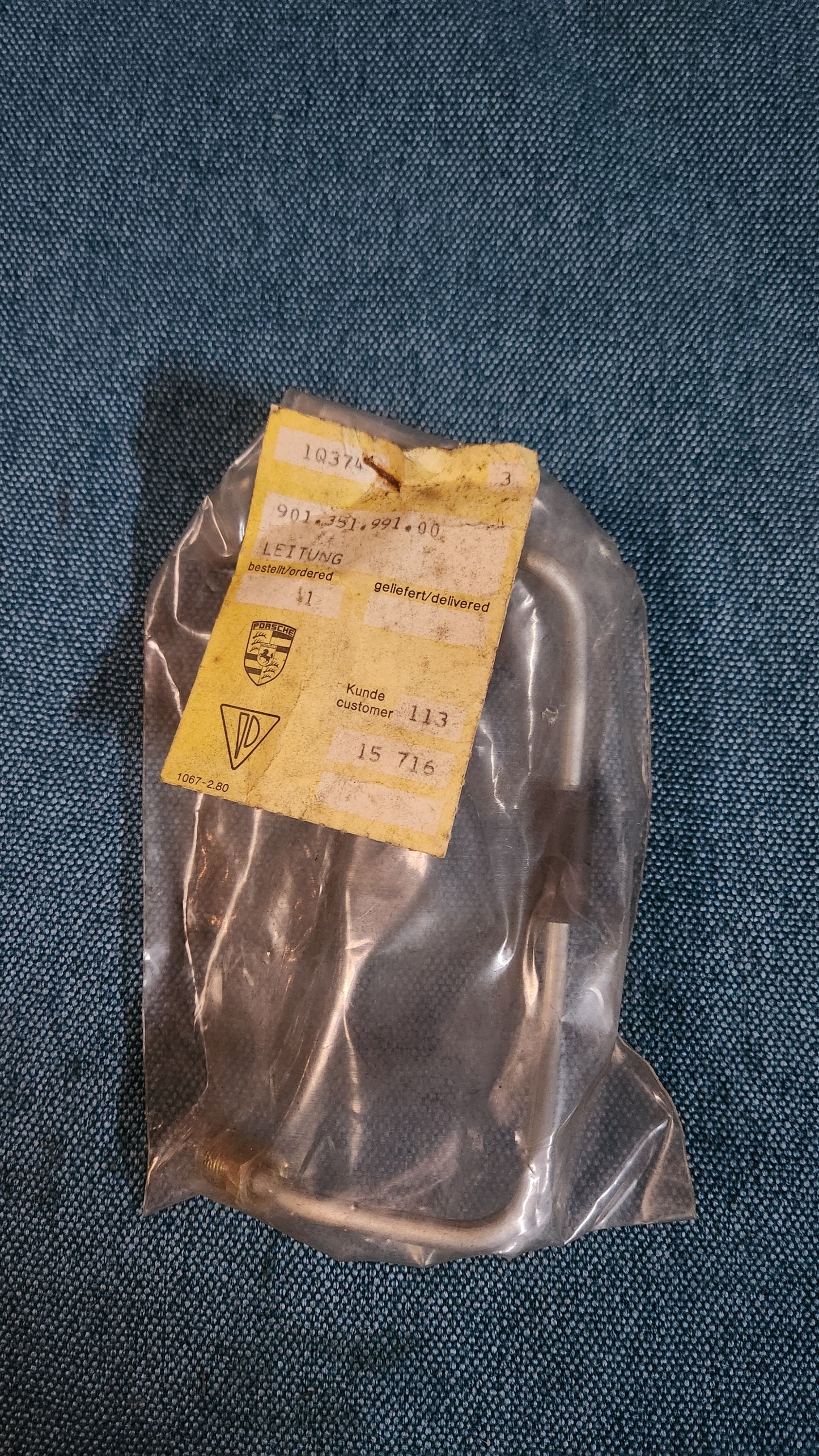 Equalization Line Brake Line Porsche 911/930 90135199100 Nos M1