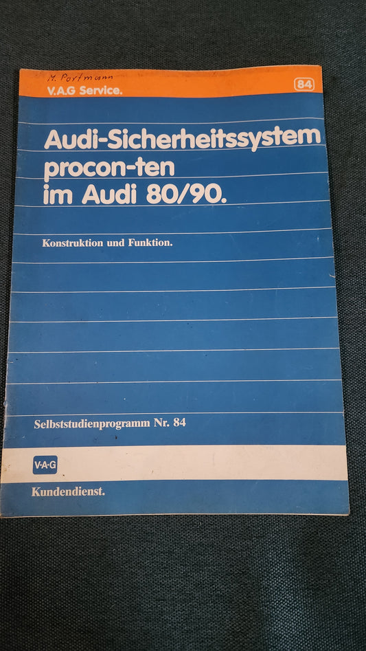 Audi Sicherheitssystem procon-ten im Audi 80/90 B3