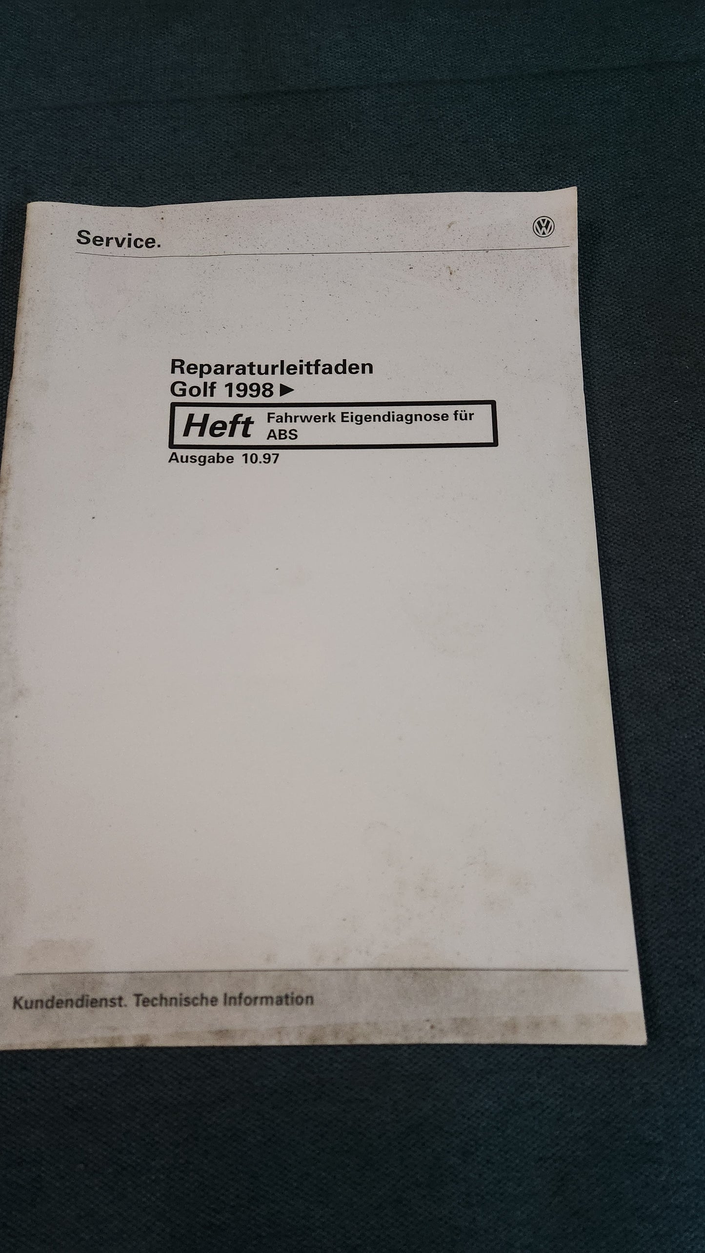 Golf 4 chassis self-diagnosis for ABS repair manual workshop manual