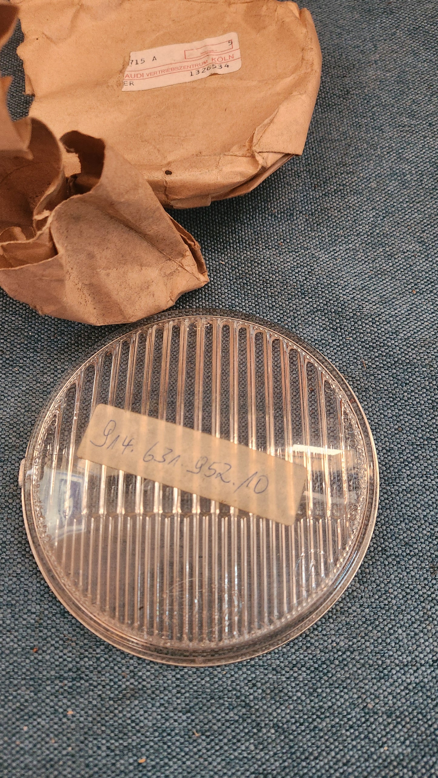 Porsche 914 Nebelscheinwerfer Glas 91463195210 Nos E7