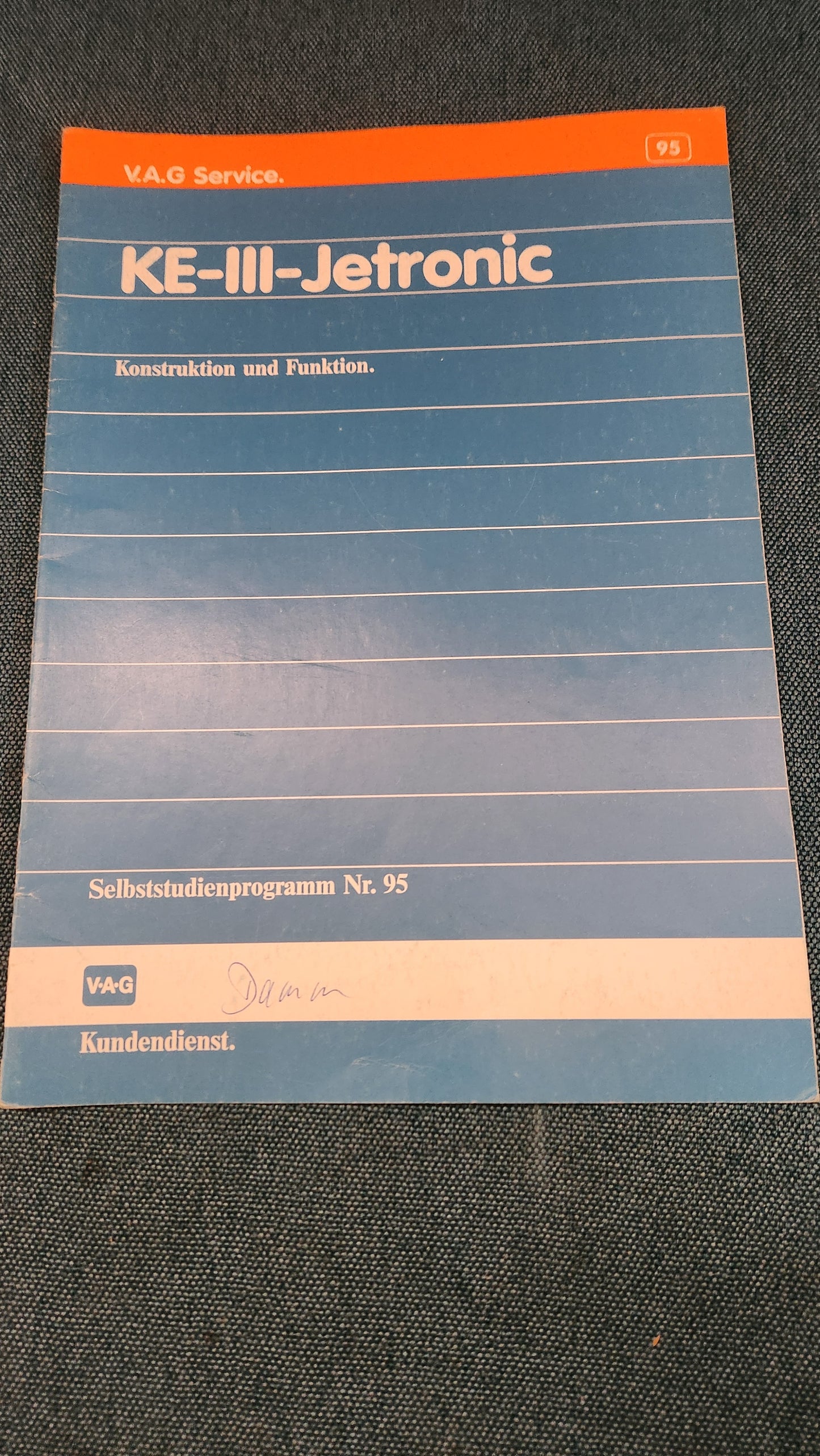 KE 3 Jetronic Self-Study Program No. 95 Workshop Manual Repair Guide