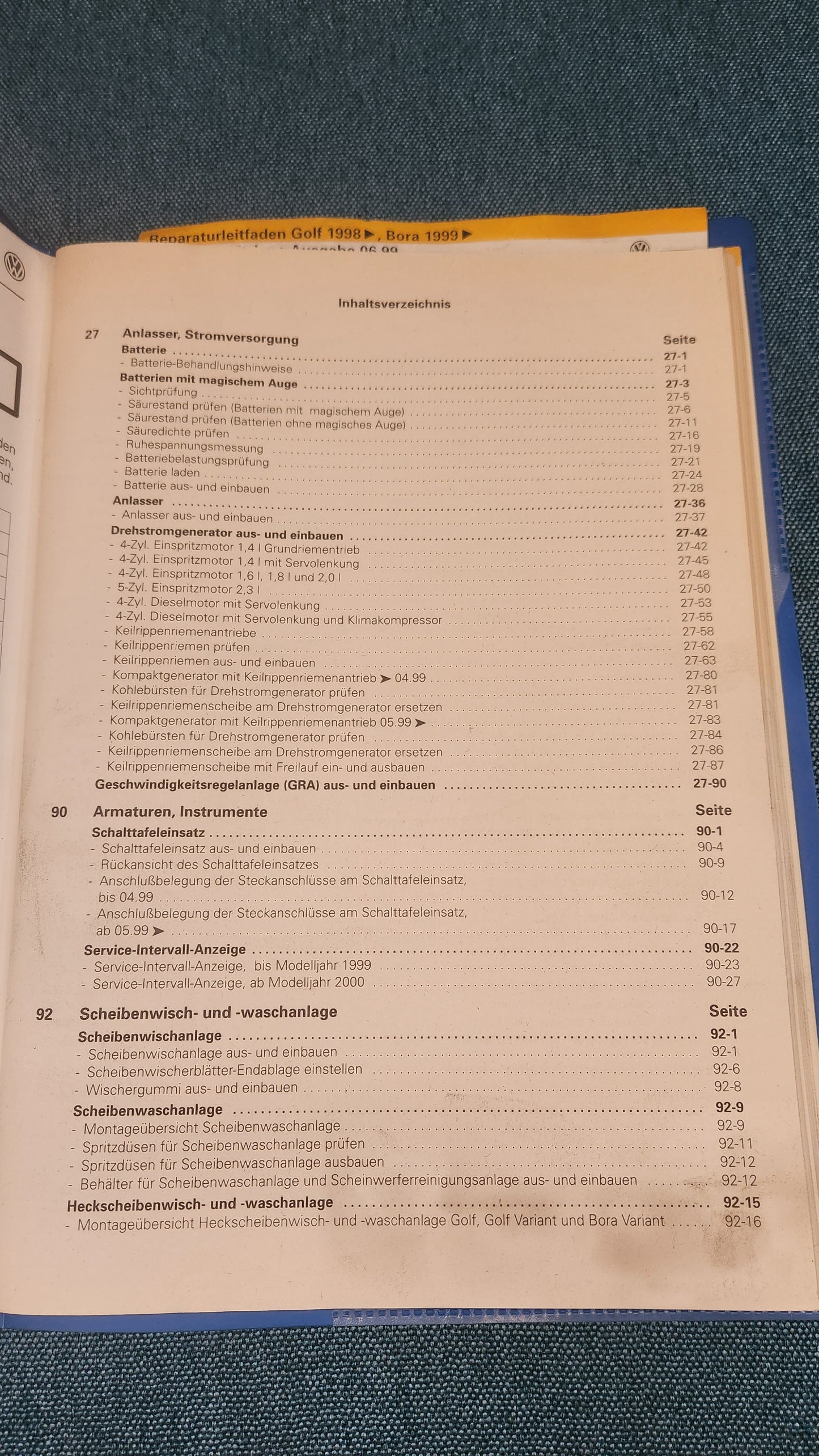 Repair manual, workshop manual