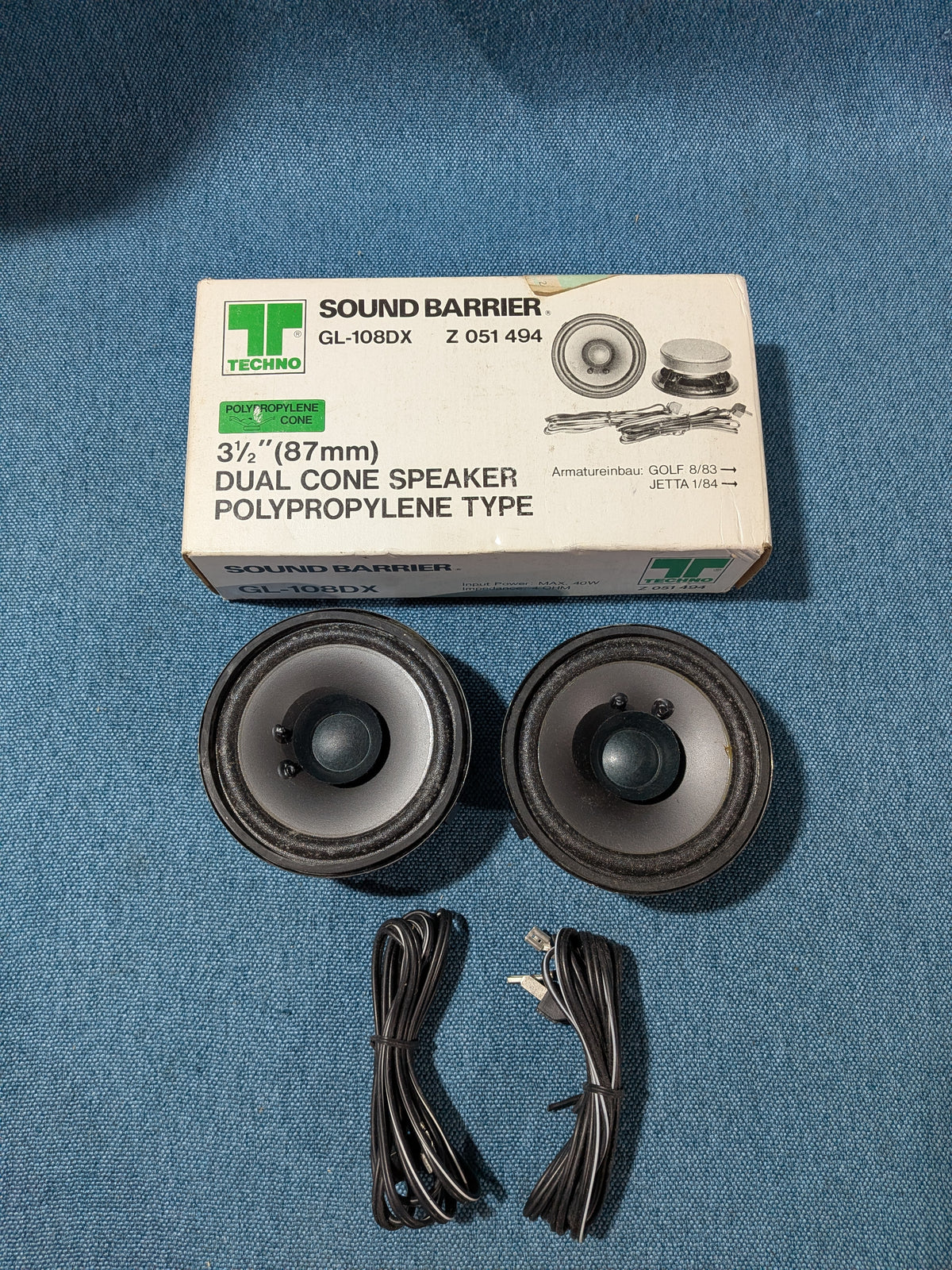 Lautsprecher/Boxen Techno Sound Barrier 87mm Golf/Jetta/2 Z051494 NOS F9