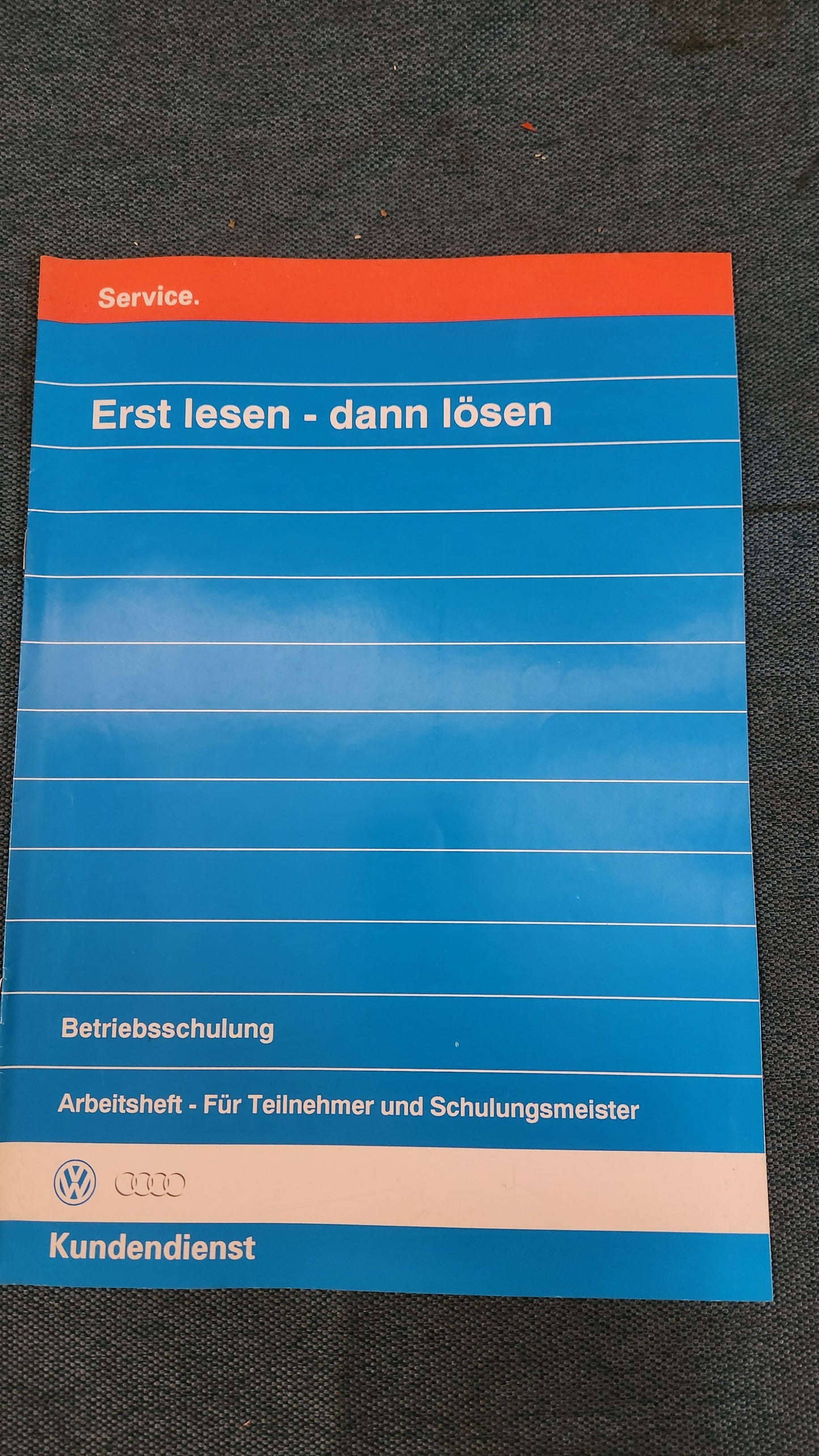 Read first, then solve: Self-study program, repair manual, workshop manual, company training