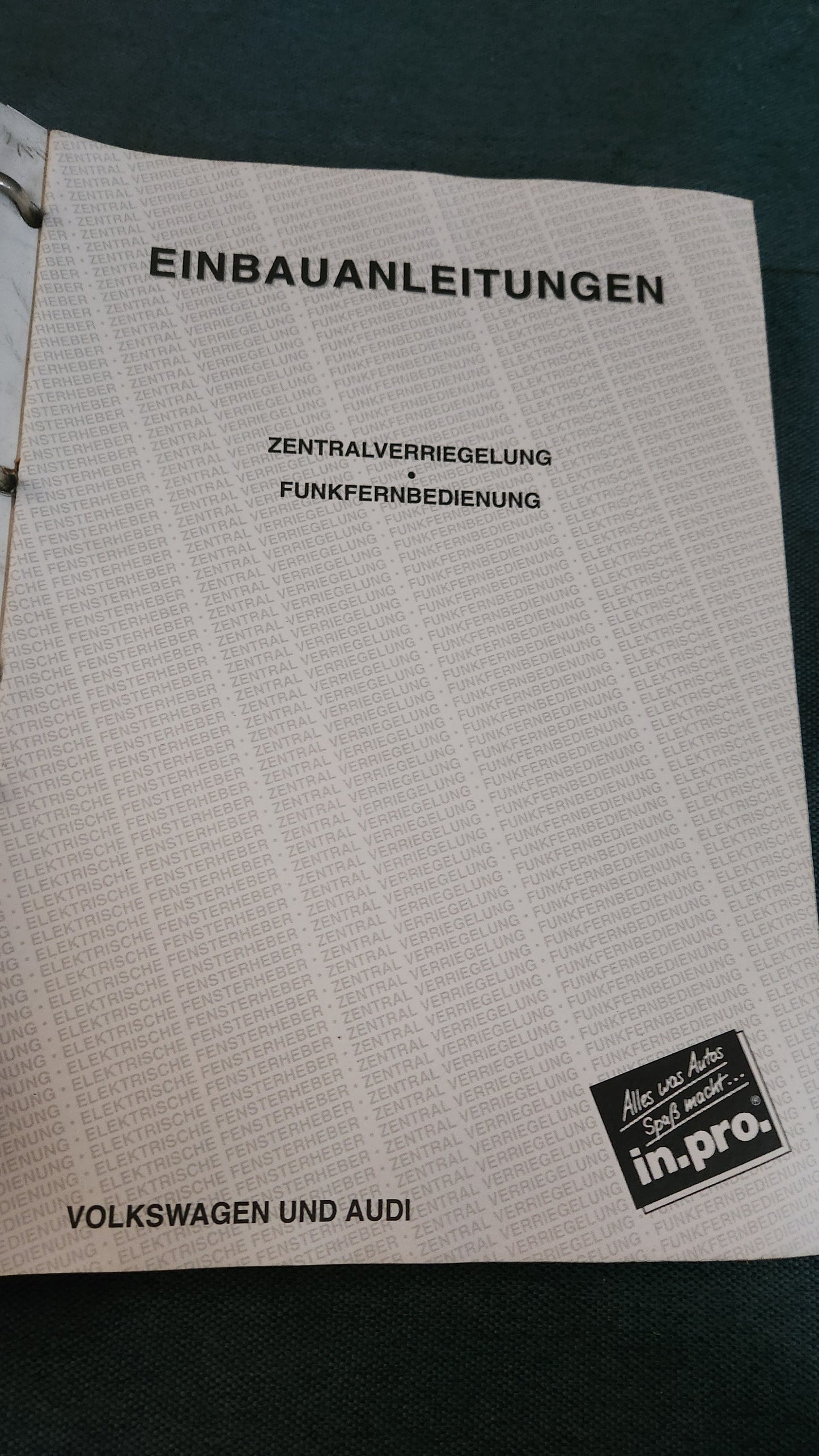 Installation instructions for Golf 2, Audi 100/200 C3, Passat B3, Audi 80 Cabriolet Coupe B3, A3, A4, A6, RS2 V8 B5; Repair manual, workshop manual