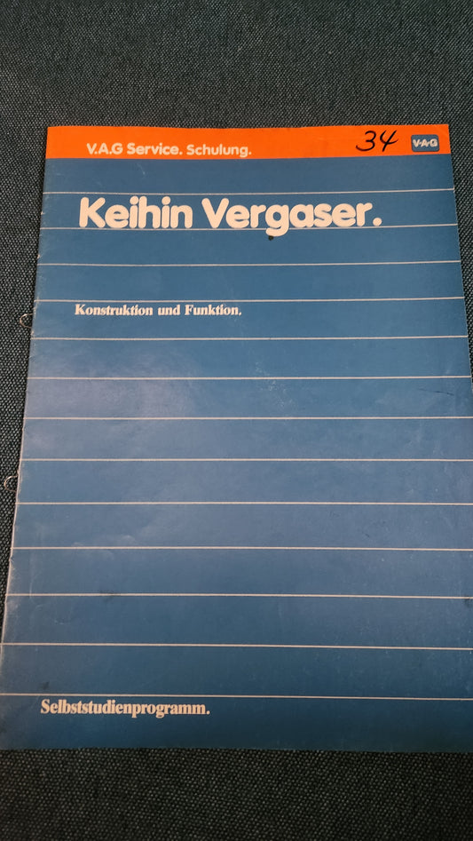 Keihin Carburetor Self-Study Program No. 34 Workshop Manual Repair Guide