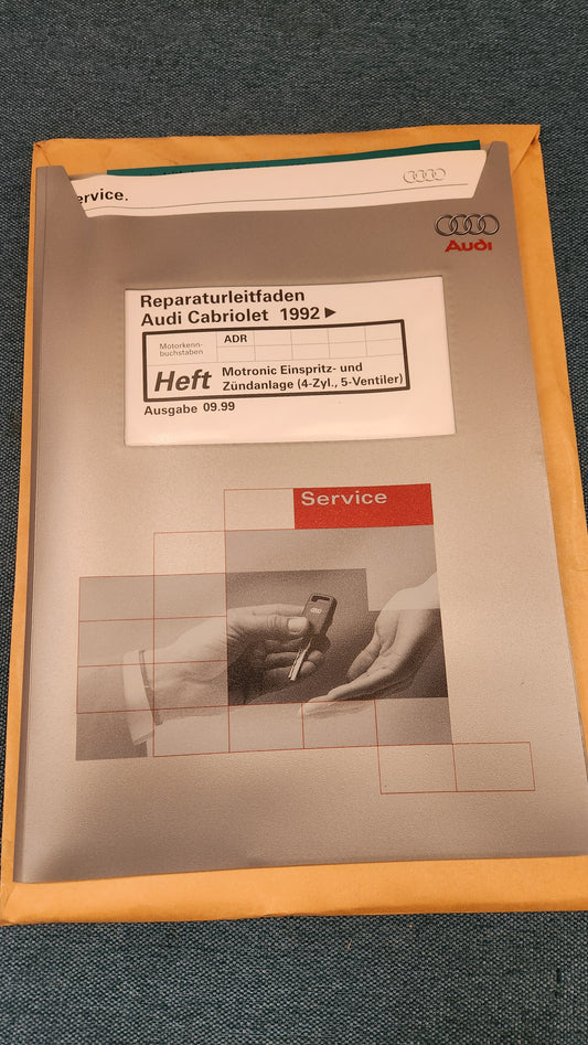 Audi 80 B4 Cabriolet Typ 89 Nos Neu ADR Reparaturleitfaden Werkstattbuch