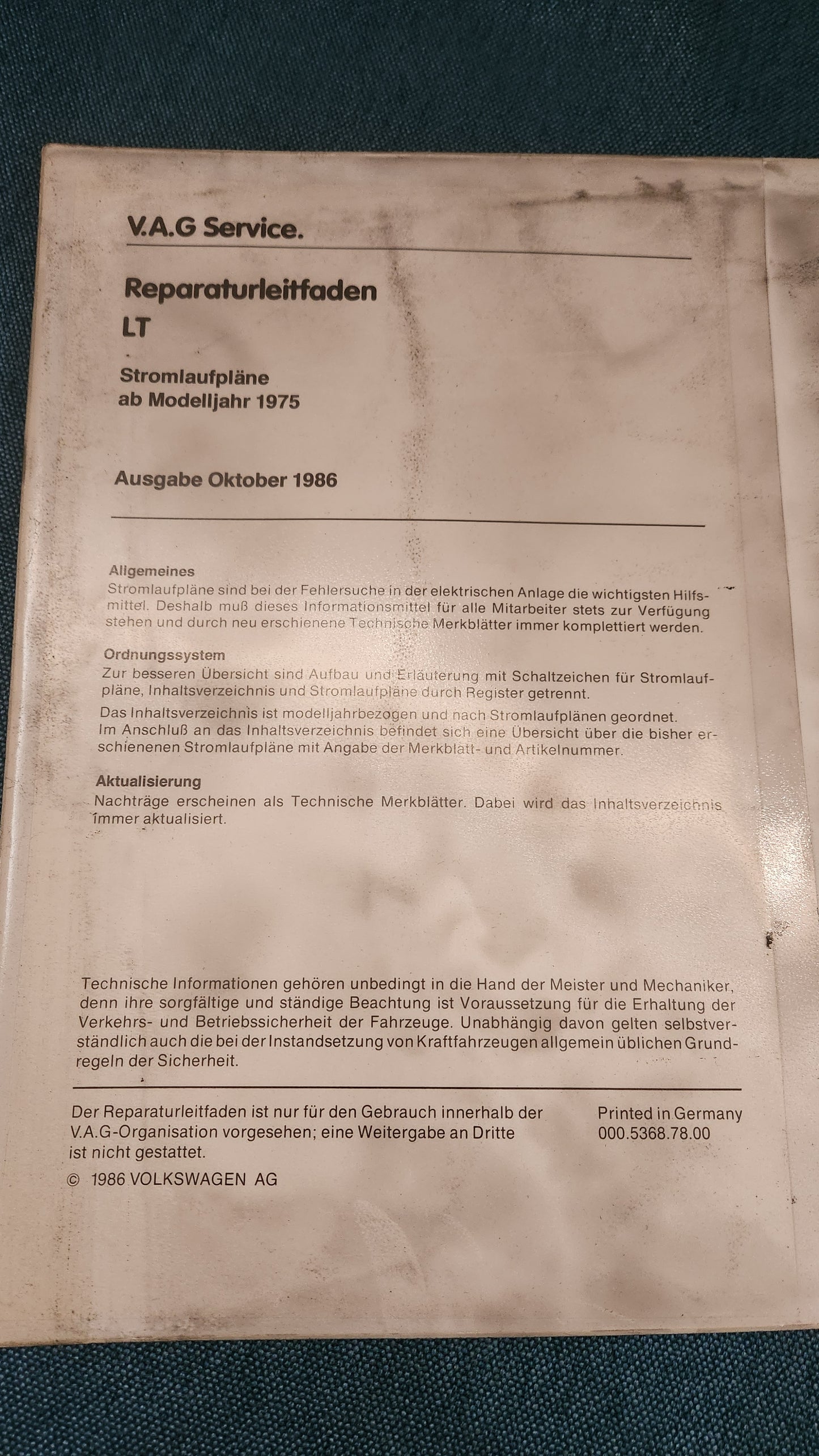 LT1 Stromlaufpläne Reparaturleitfaden Werkstattbuch Z2
