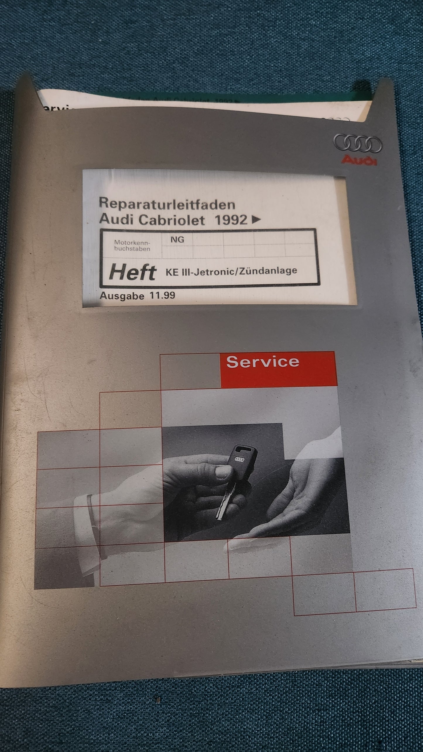 Audi 80 Typ89 Cabriolet NG Motor Reparaturleitfaden Werkstattbuch