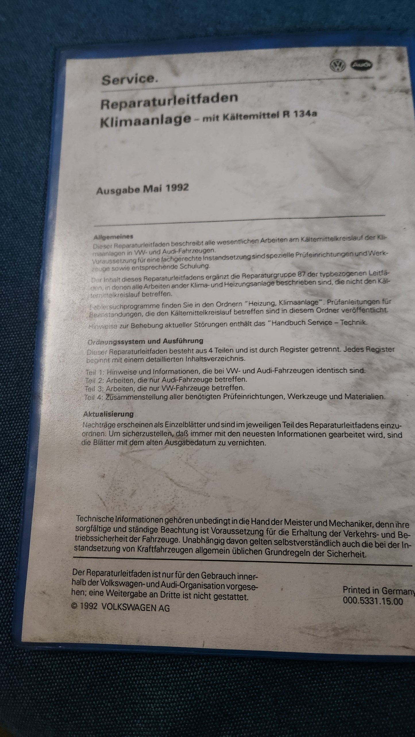 Klimaanlage R134 A Reparaturleitfaden Werkstattbuch