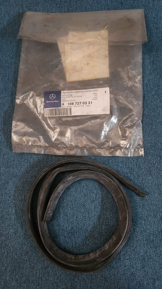 Front left B-pillar seal Mercedes W108/109 A1087270331 New Old Stock M5
