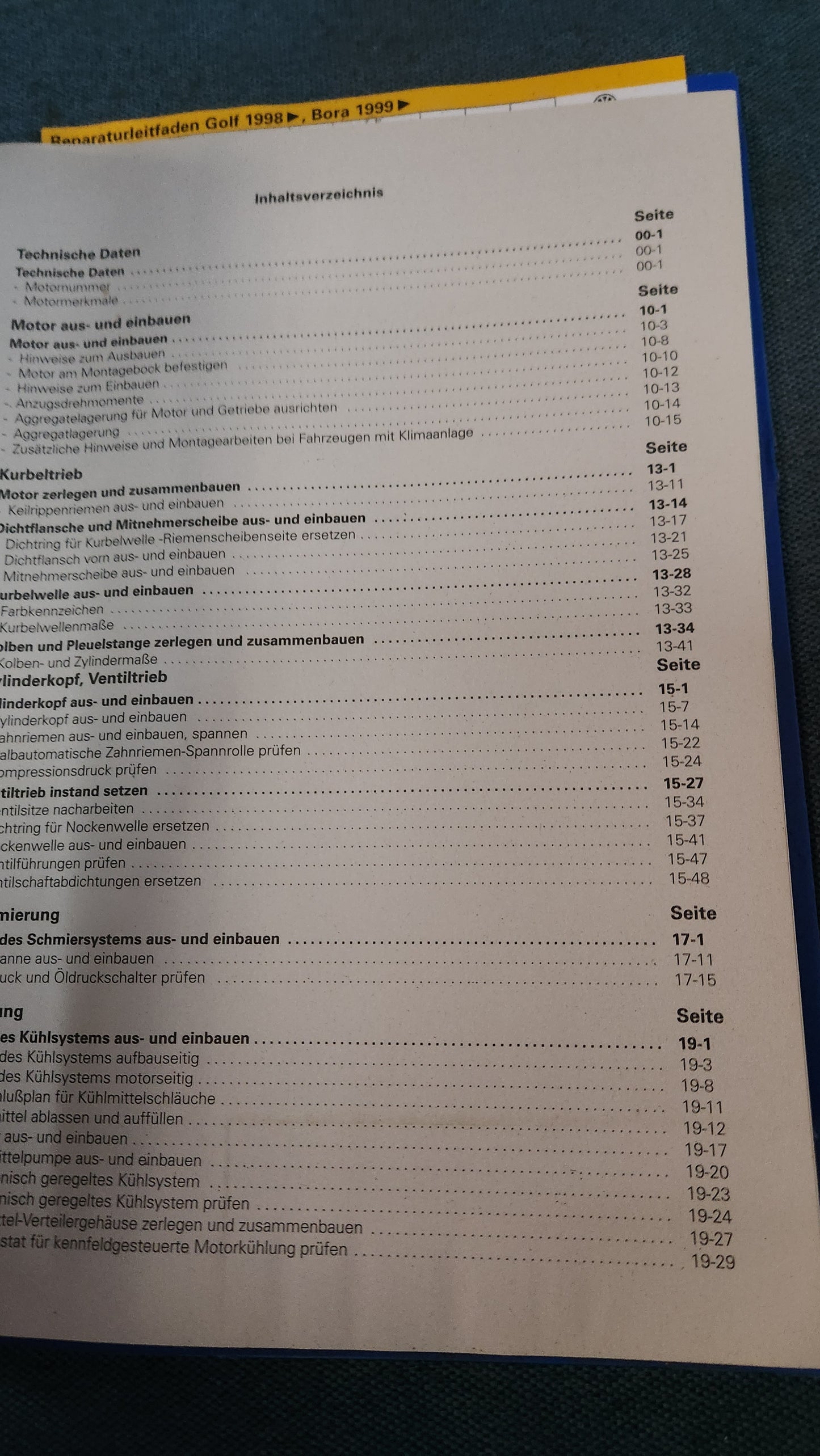 Golf 4 Bora AVU Engine Repair Manual Workshop Manual