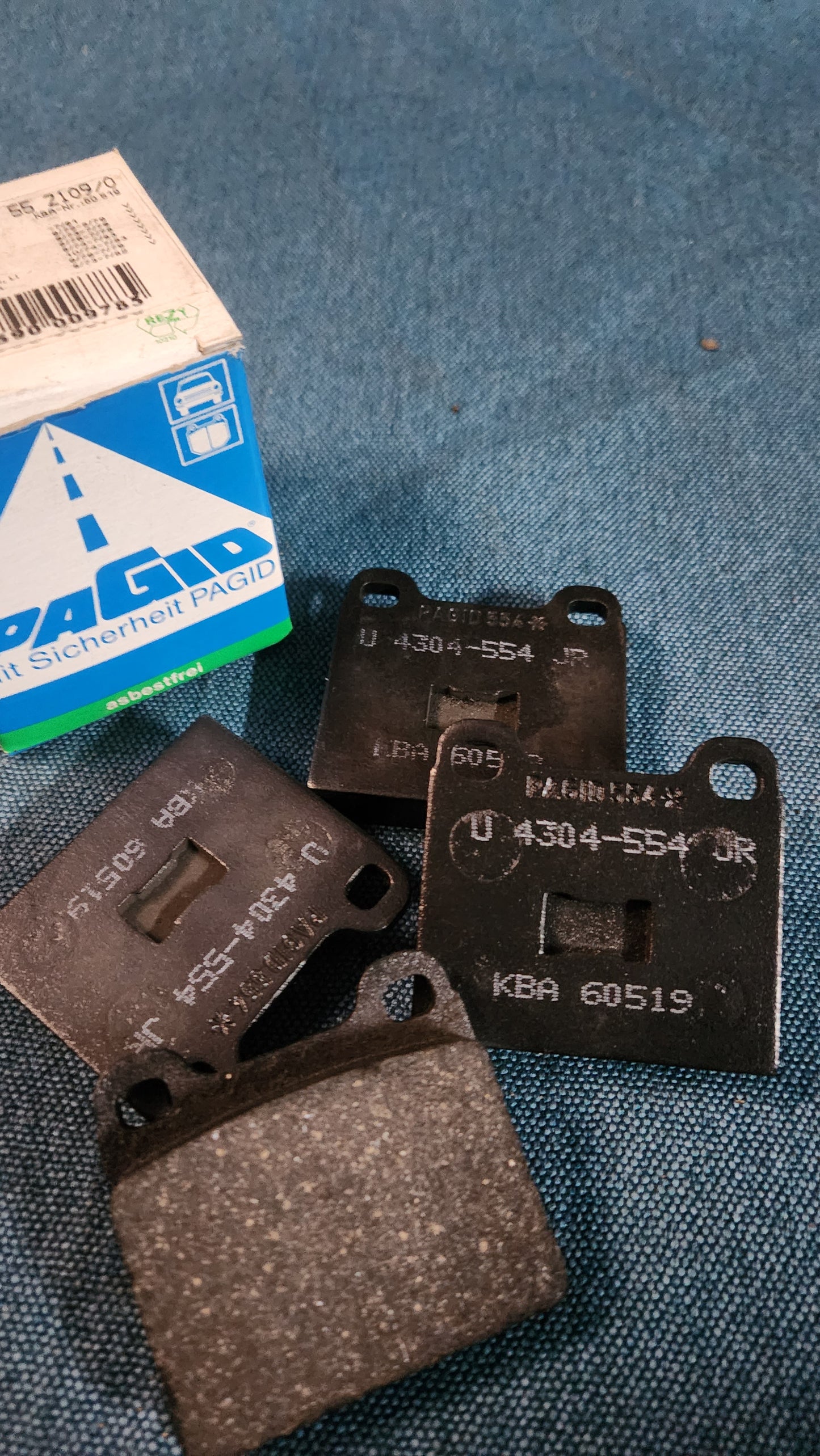 Brake pads Audi 80 B1/Audi 50/Golf1/Polo1/Derby/Scirocco1/Jetta1/PassatB1 Pagio 60519 Nos D4