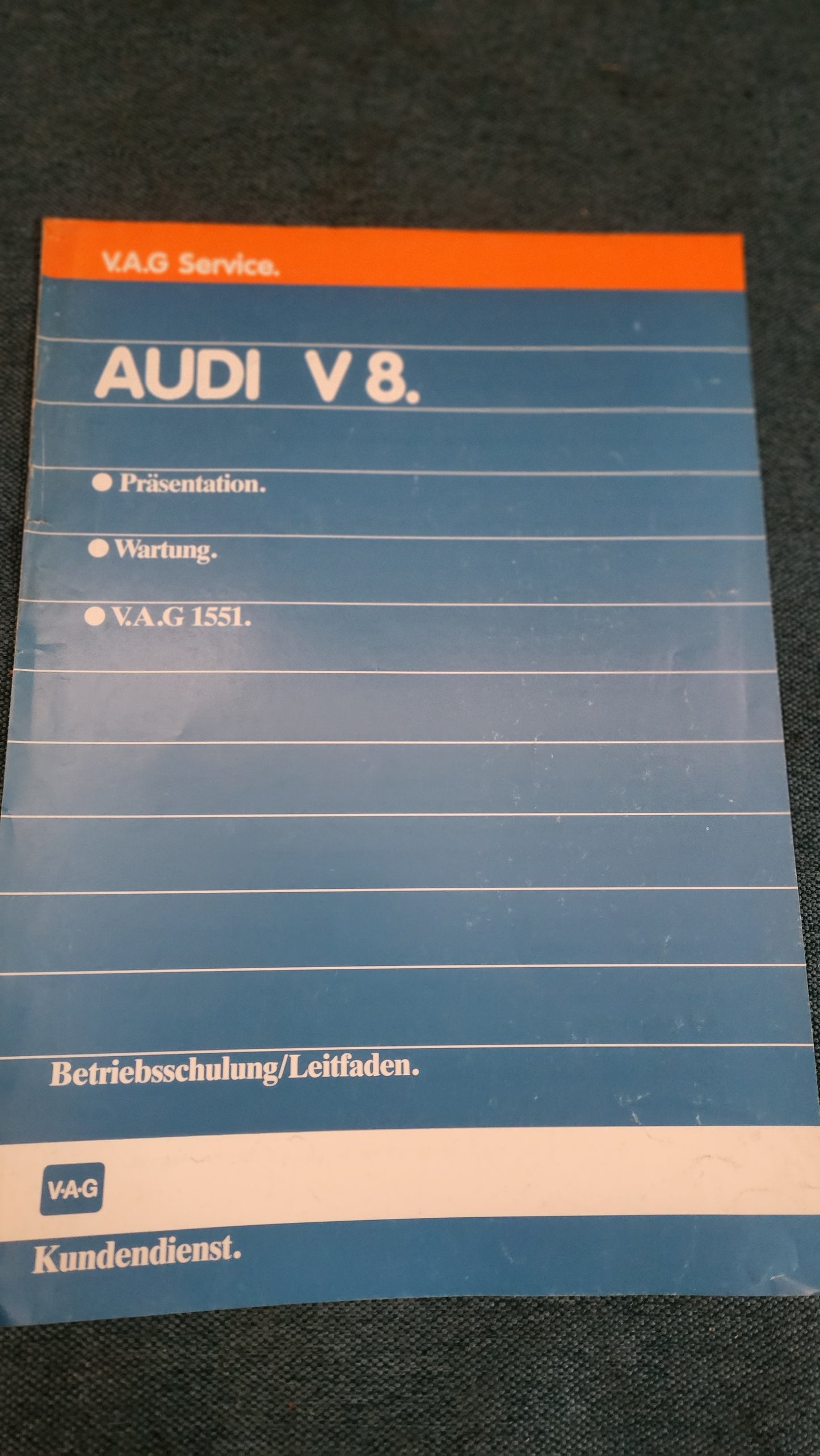 Audi V8 Selbststudienprogramm Betriebsschulung Reparaturleitfaden Werkstattbuch