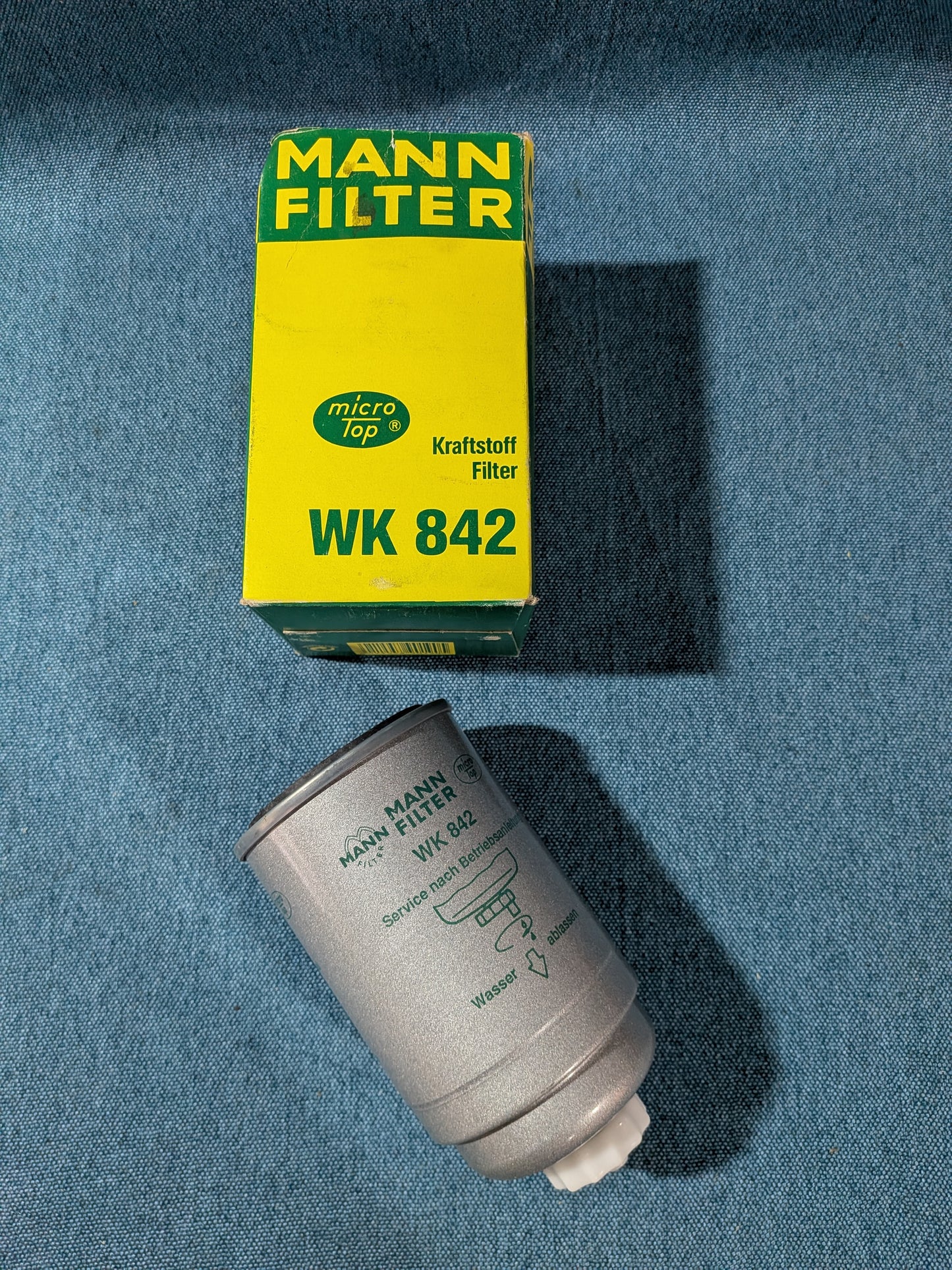 Kraftstoffilter Mann WK842 Caddy14D/Golf/Jetta/1/2/LT1/Passat/B1/B2/B3/Santana/T3 Bus/Audi 80/B2/100/C2/C3 NOS/Neu B9