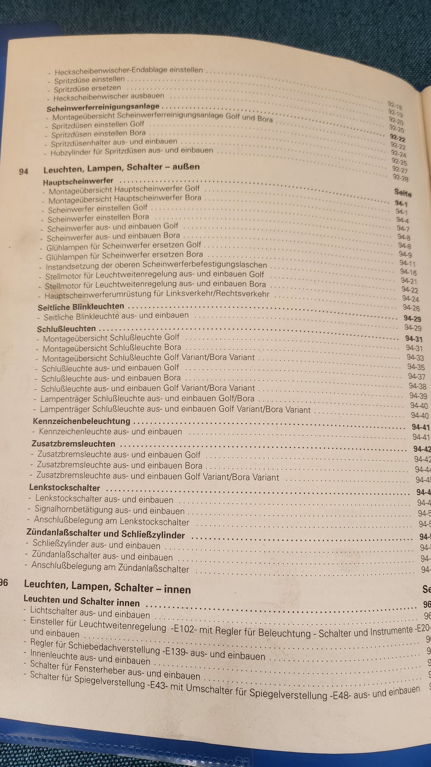 Repair manual, workshop manual