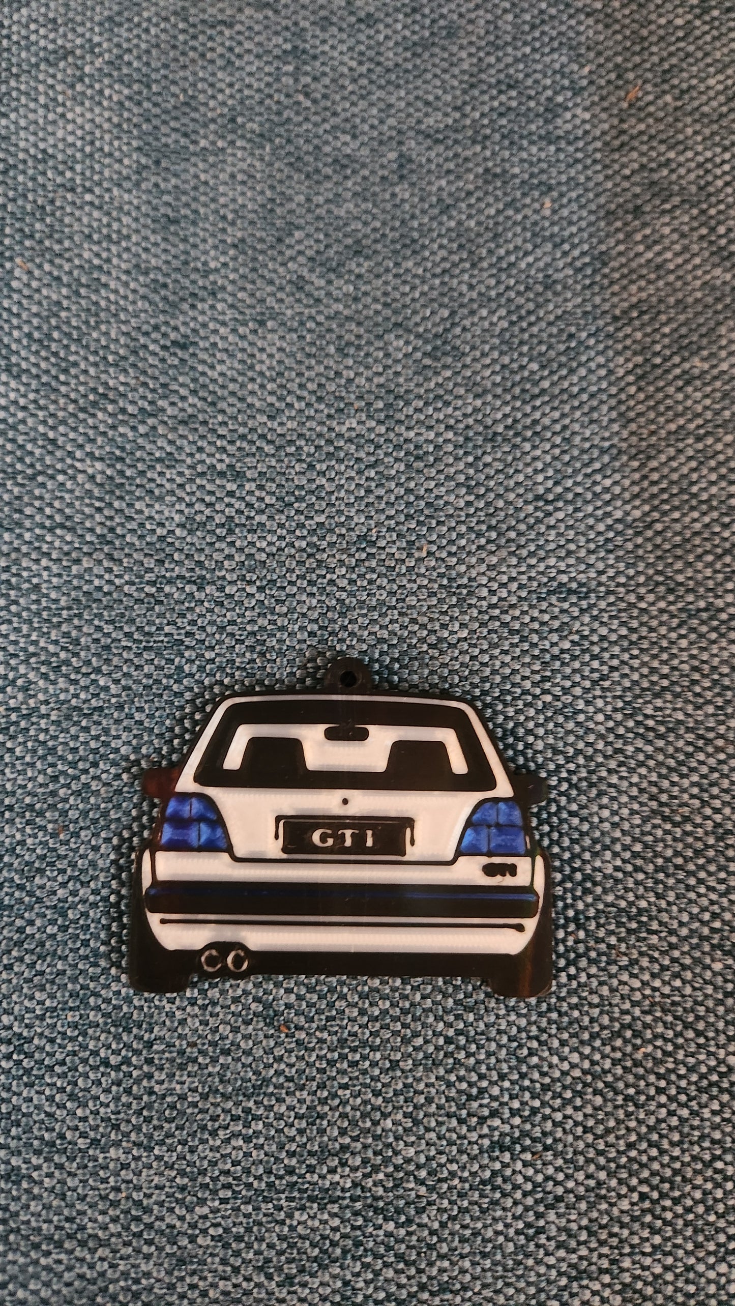 Schlüsselanhänger Golf 2 Blaue Rückleuchten GTI 3D Druck