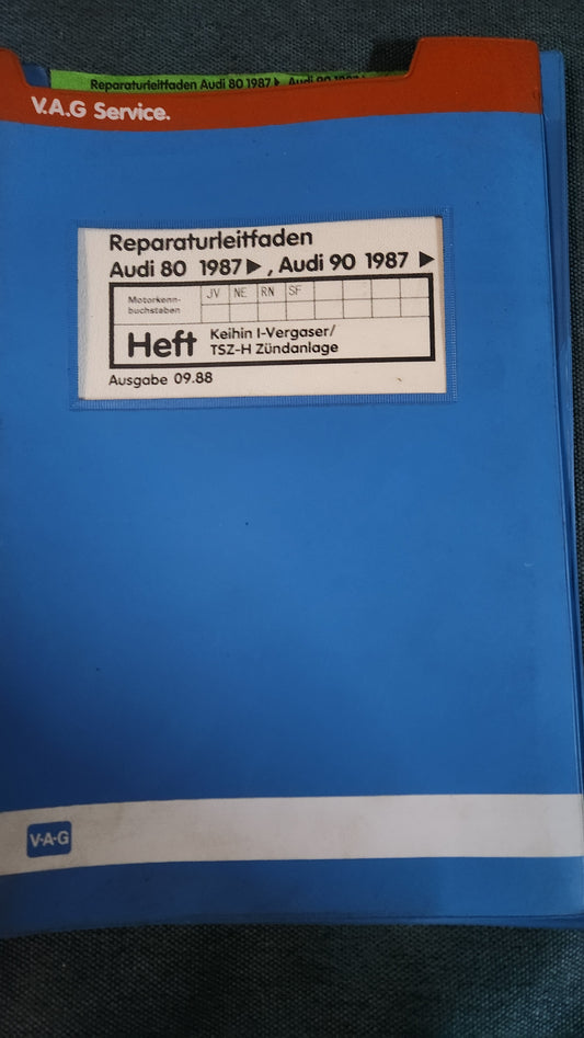 Audi 80/90 B3 JV NE RN SF Motor Reparaturleitfaden Werkstattbuch