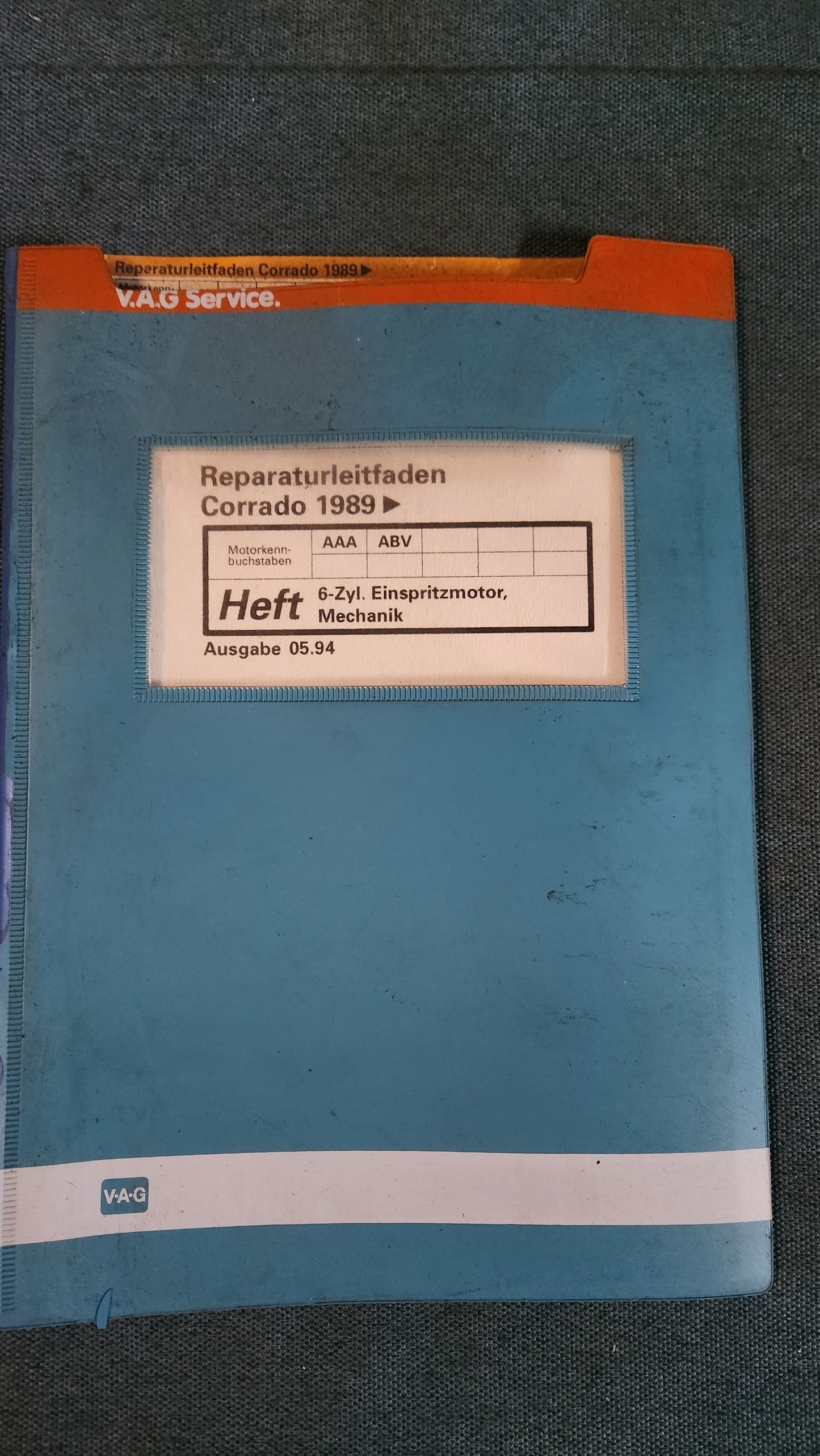 Corrado AAA ABV Engine Repair Manual Workshop Manual