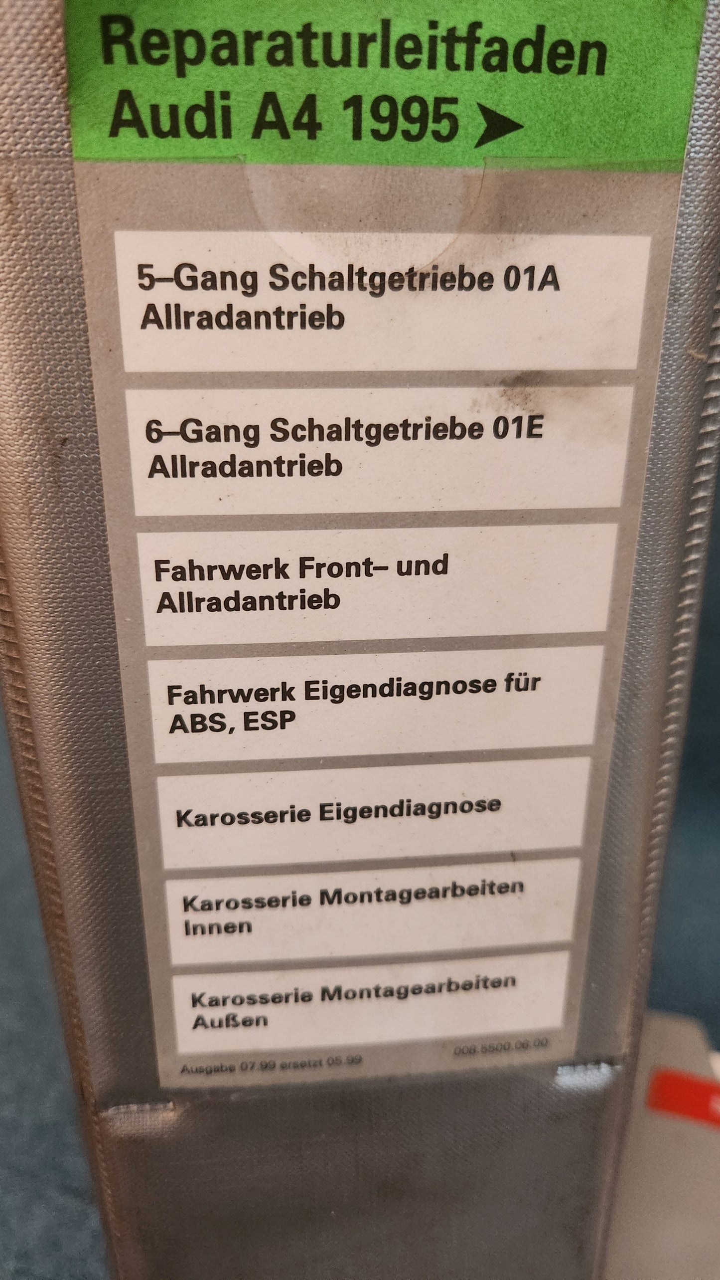 Audi A4 B5 Reparaturleitfaden Werkstattbuch