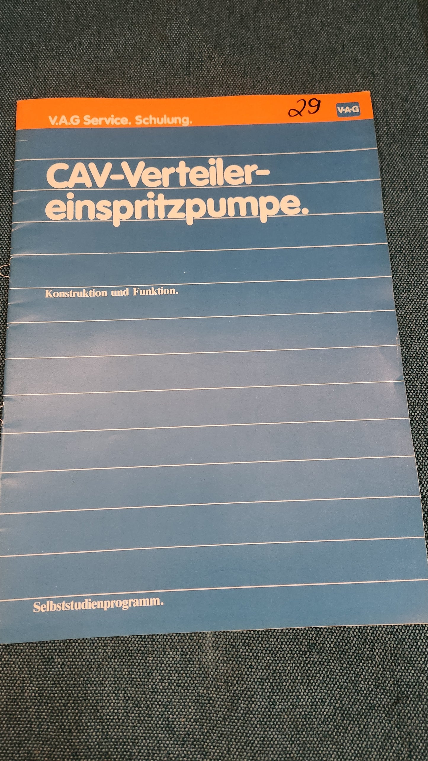 CAV Verteiler Einspritzpumpe  Selbststudienpogramm Nr. 29 Werkstattbuch Reparaturleitfaden