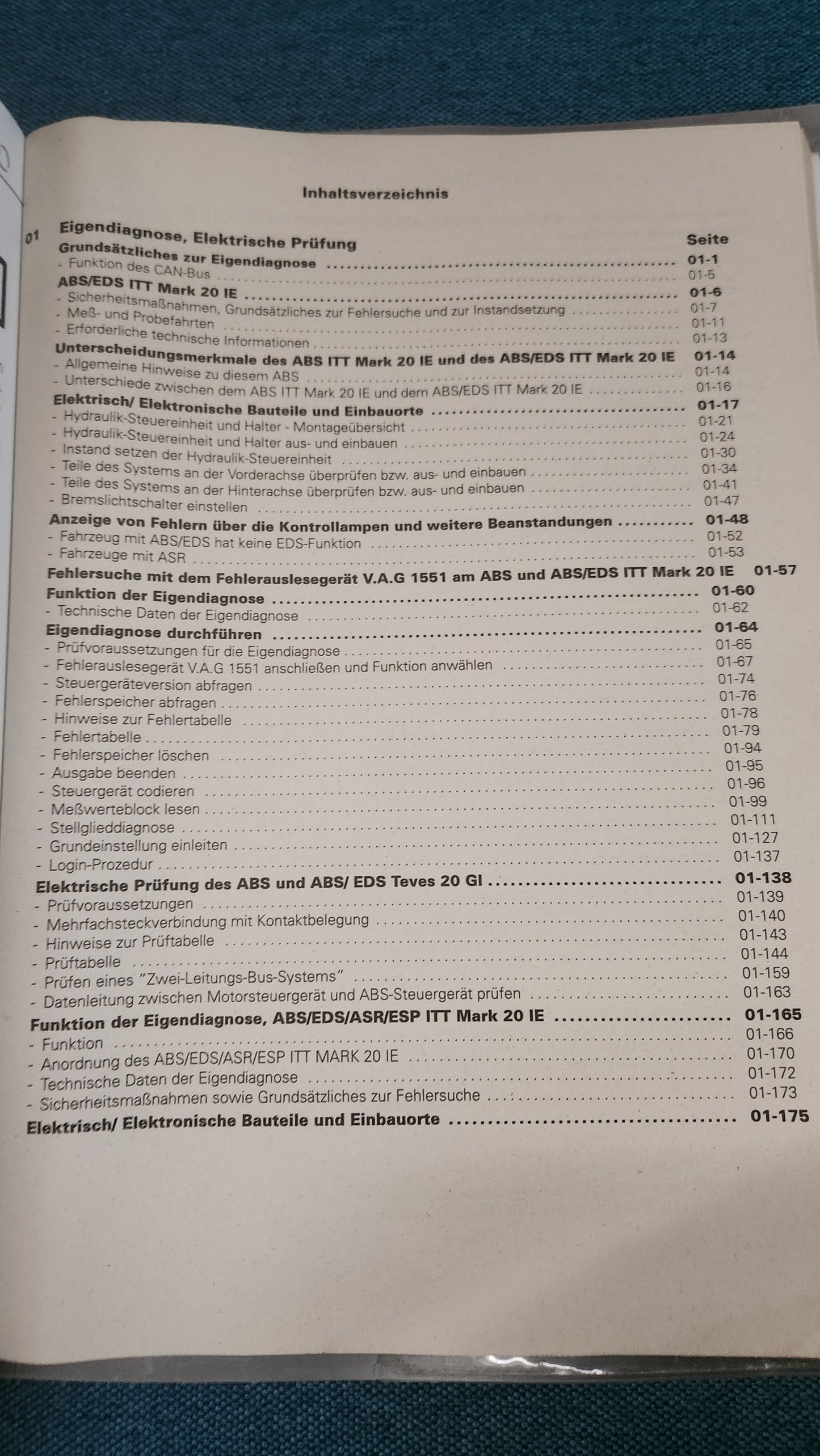 Audi TT 8N Chassis Self-Diagnosis Repair Manual Workshop Manual