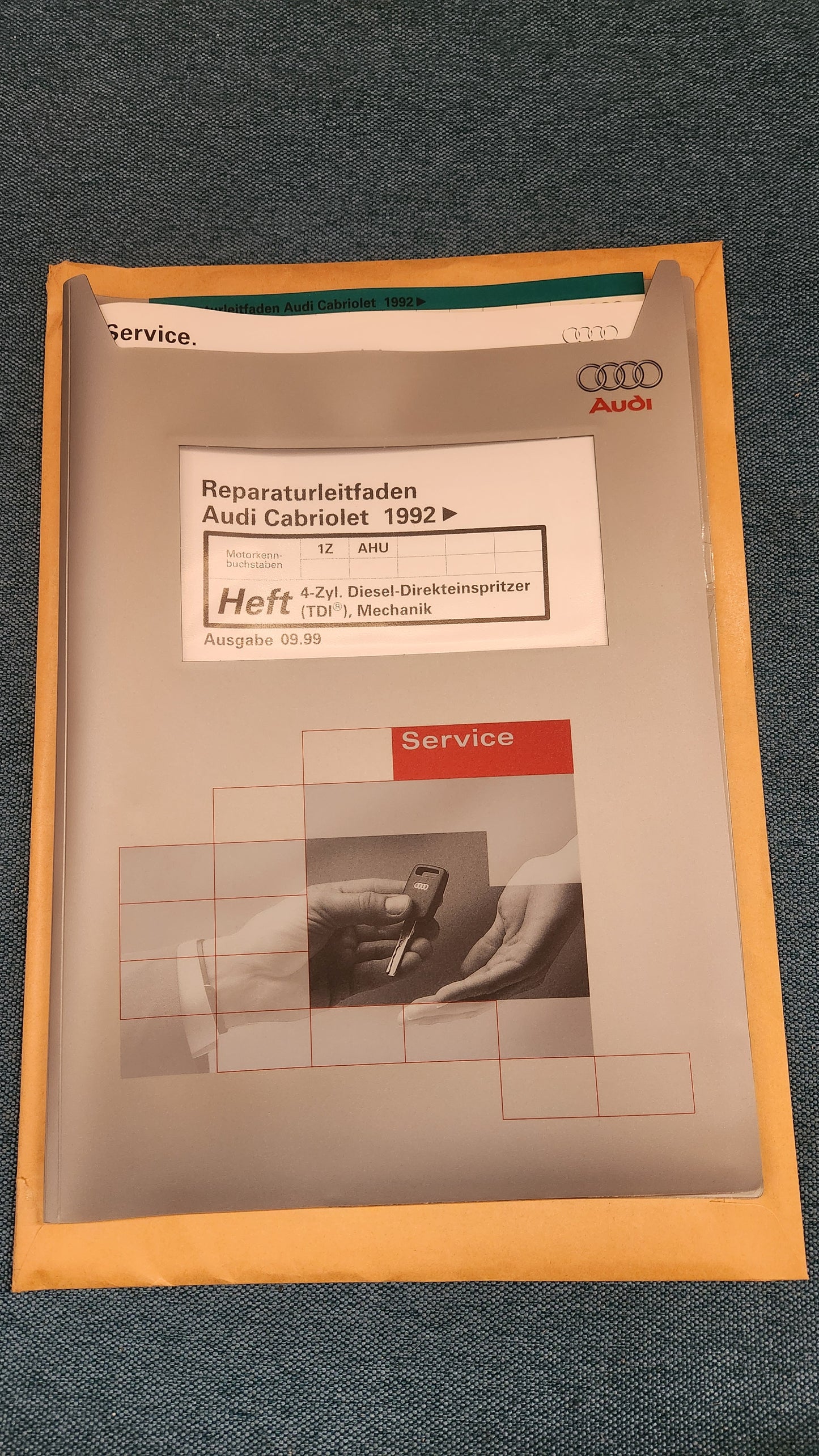 Audi 80 B4 Cabriolet Typ 89 Nos Neu 1Z AHU Reparaturleitfaden Werkstattbuch