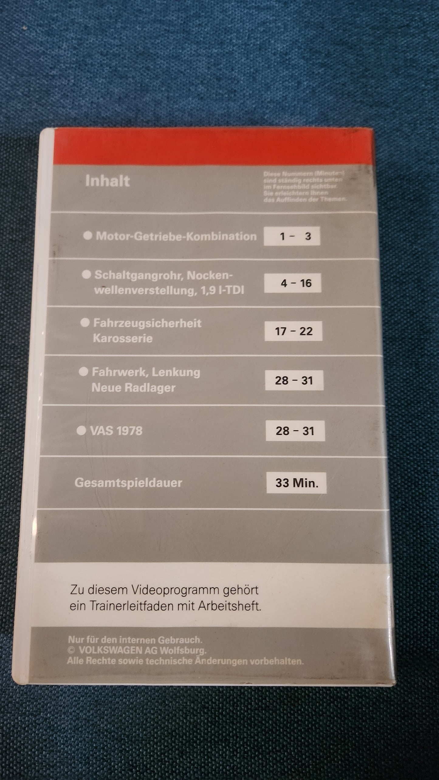 Der Audi A3 8L Reparaturleitfaden Werkstattfilm VHS