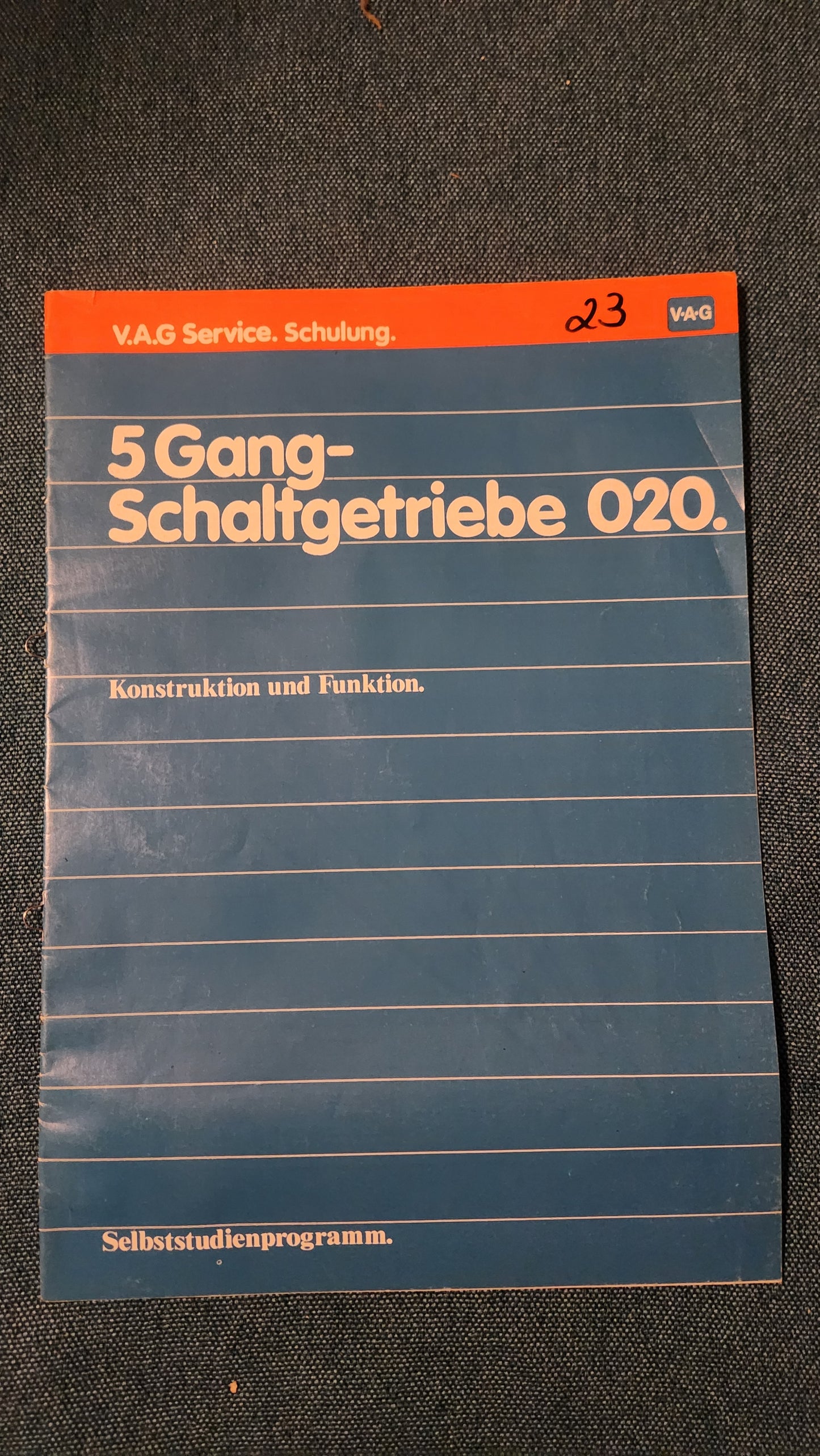 5-Gang Schaltgetriebe 020  Selbststudienpogramm Nr. 23 Werkstattbuch Reparaturleitfaden
