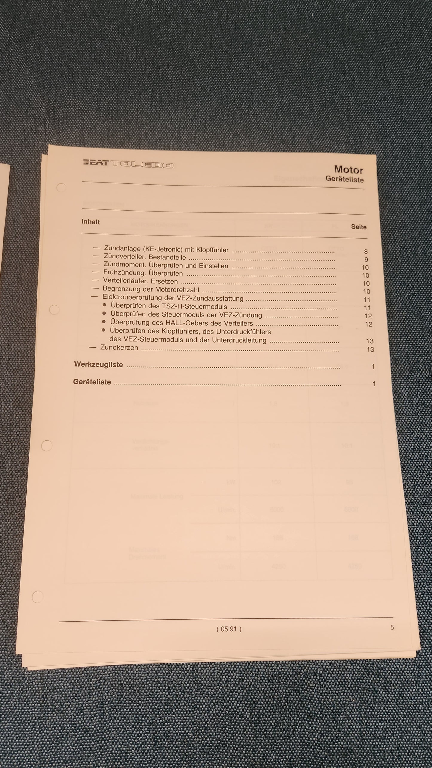 Repair manual, workshop manual