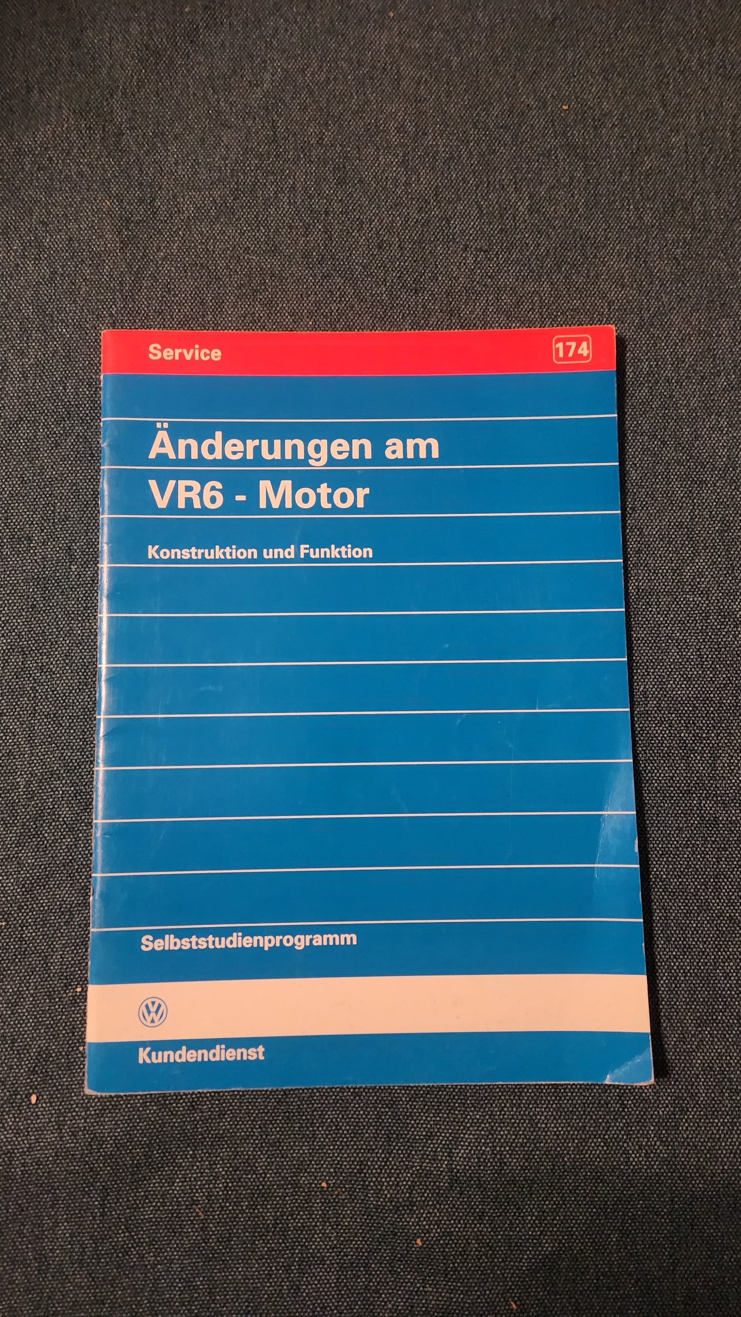 Änderung am Vr6-Motor Golf 3 Corrado  Selbststudienpogramm Nr.174  Werkstattbuch Reparaturleitfaden