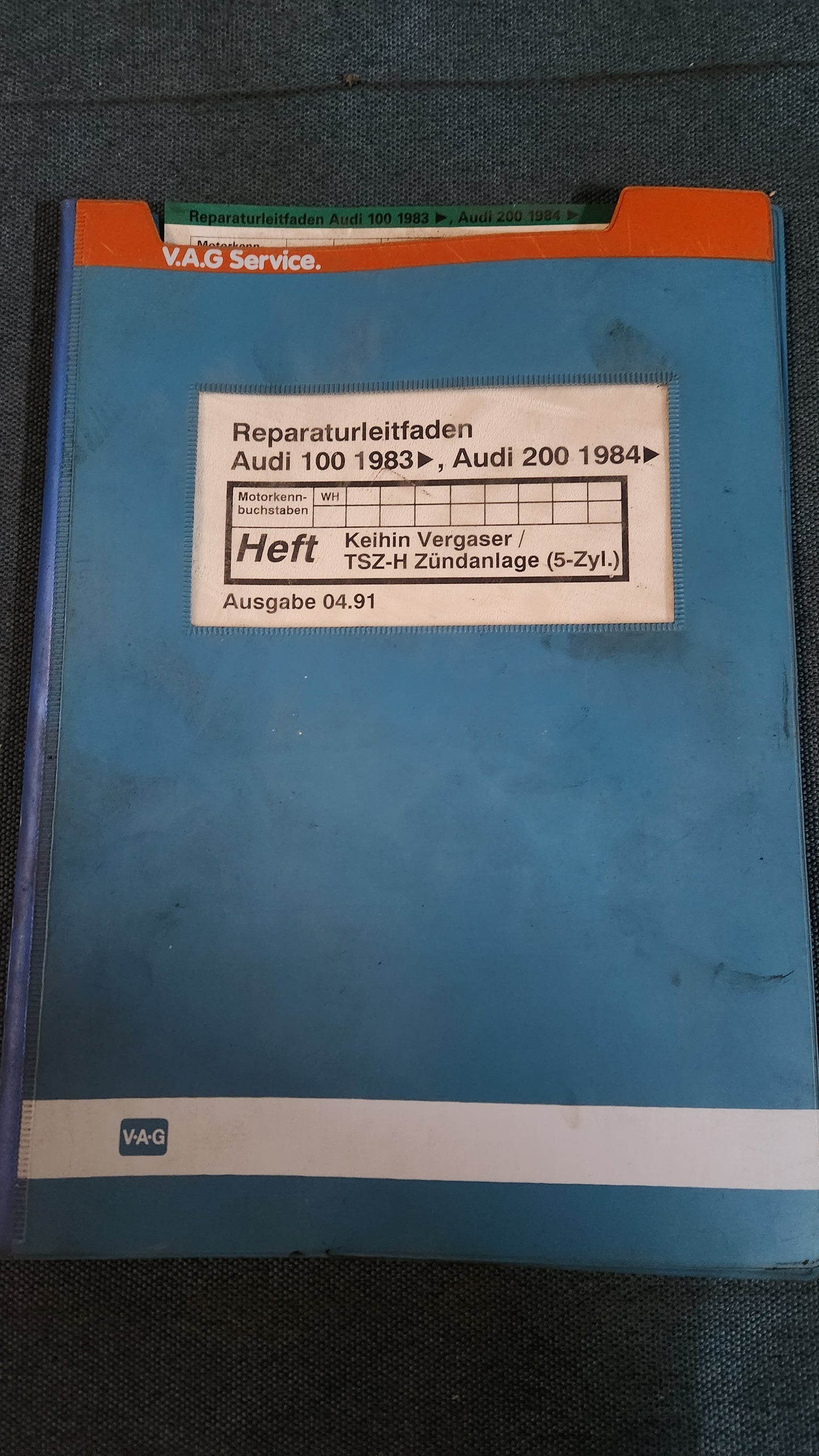 Audi 100/200 C3 WH Engine Repair Manual Workshop Manual