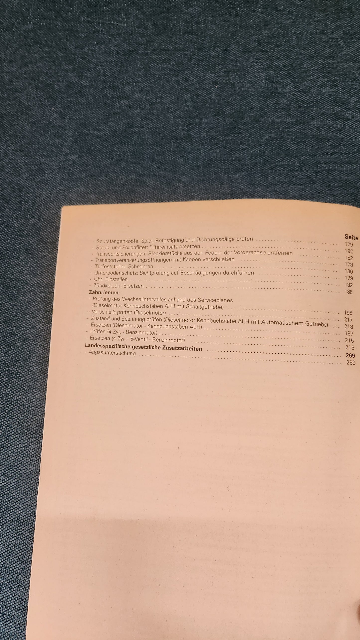 New Beetle Maintenance, specifically the Repair Guide and Workshop Manual