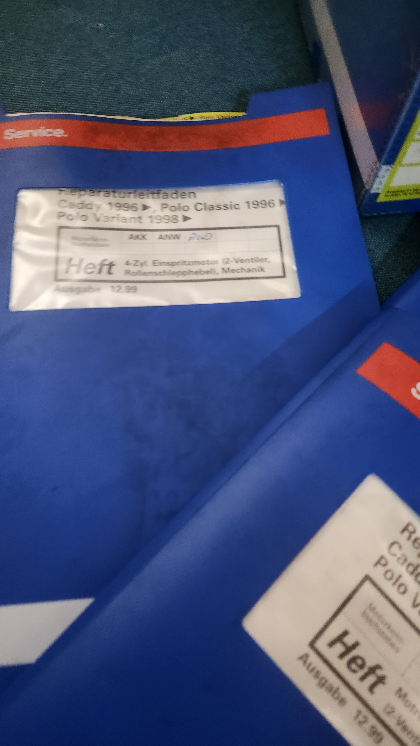 Polo 6N Typ 3 Caddy 9KV Reparaturleitfaden Werkstattbuch