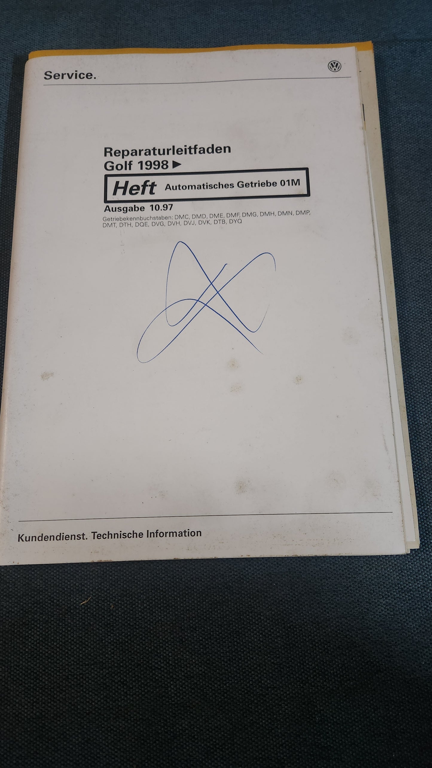 Golf 4 Automatisches Getriebe 01M Reparaturleitfaden Werkstattbuch